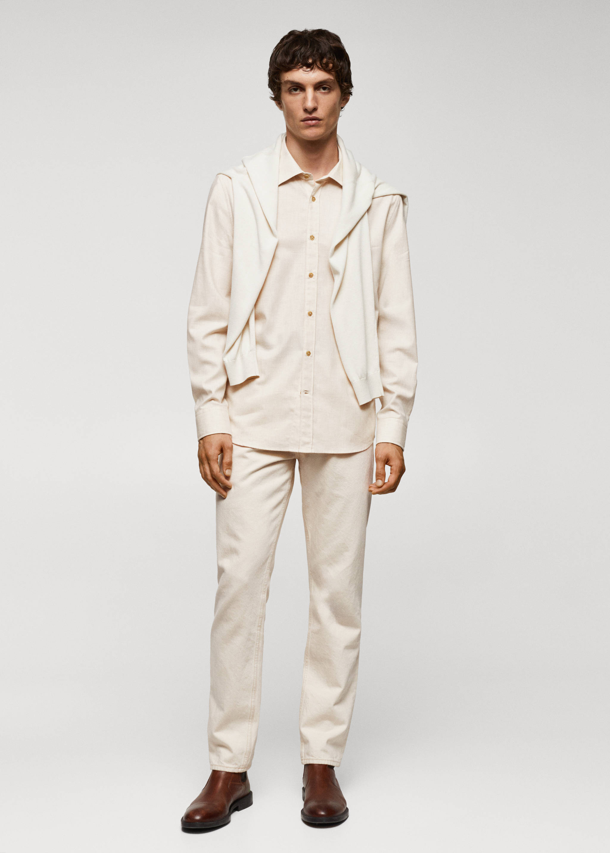 Chemise fil à fil 100% coton - Plan général