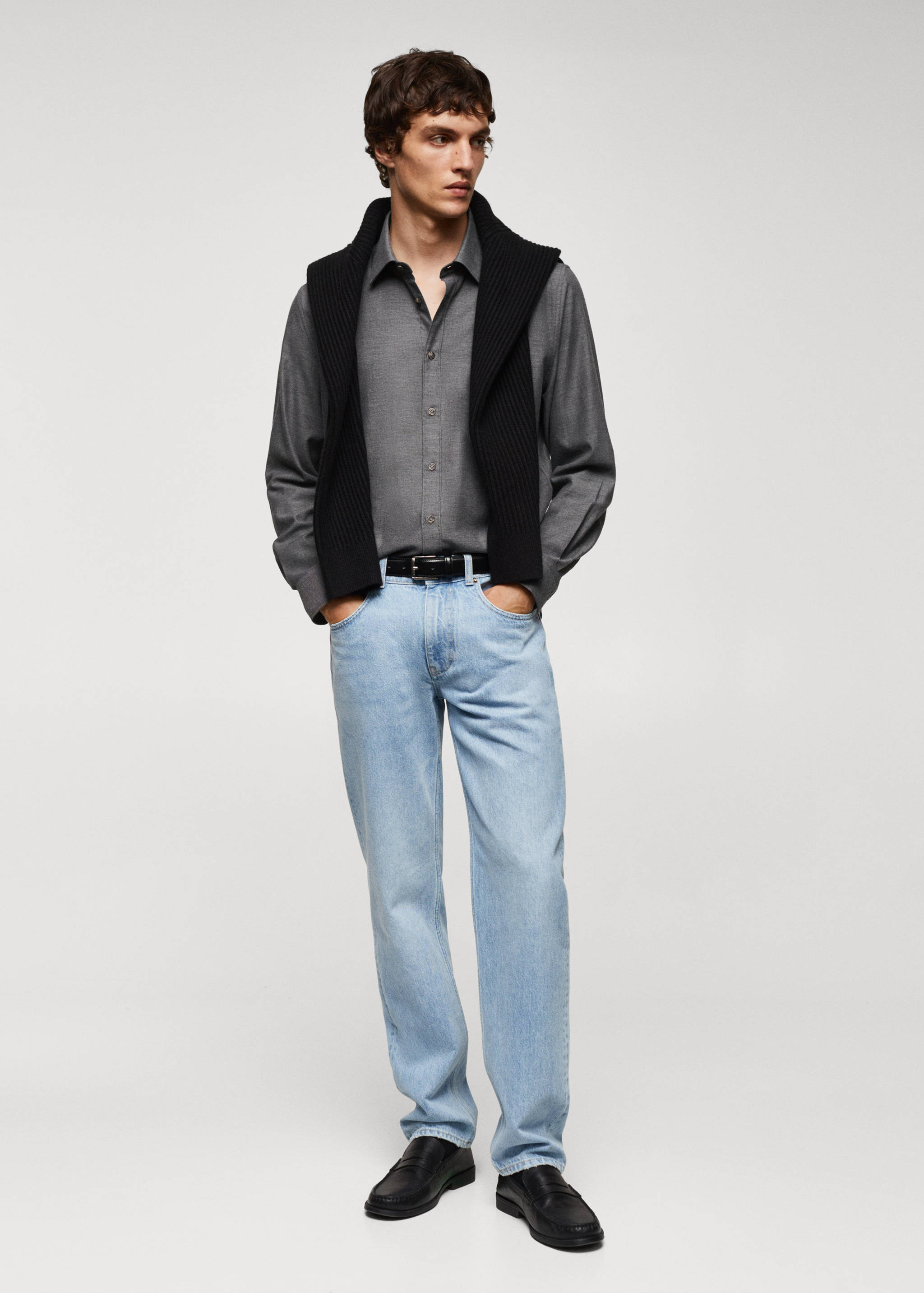 Chemise fil à fil 100% coton - Plan général