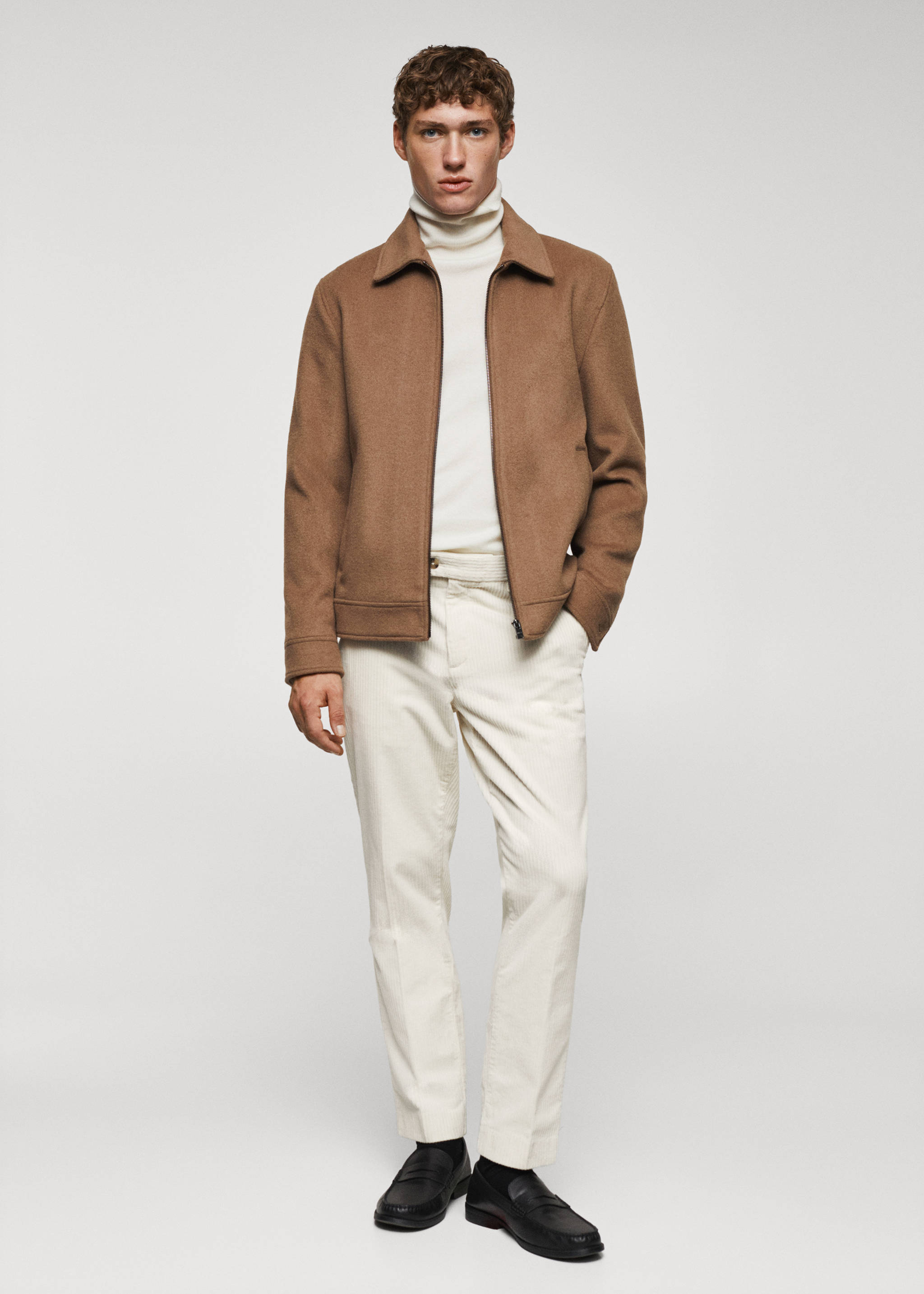 Pantalons slim fit pana - Pla general