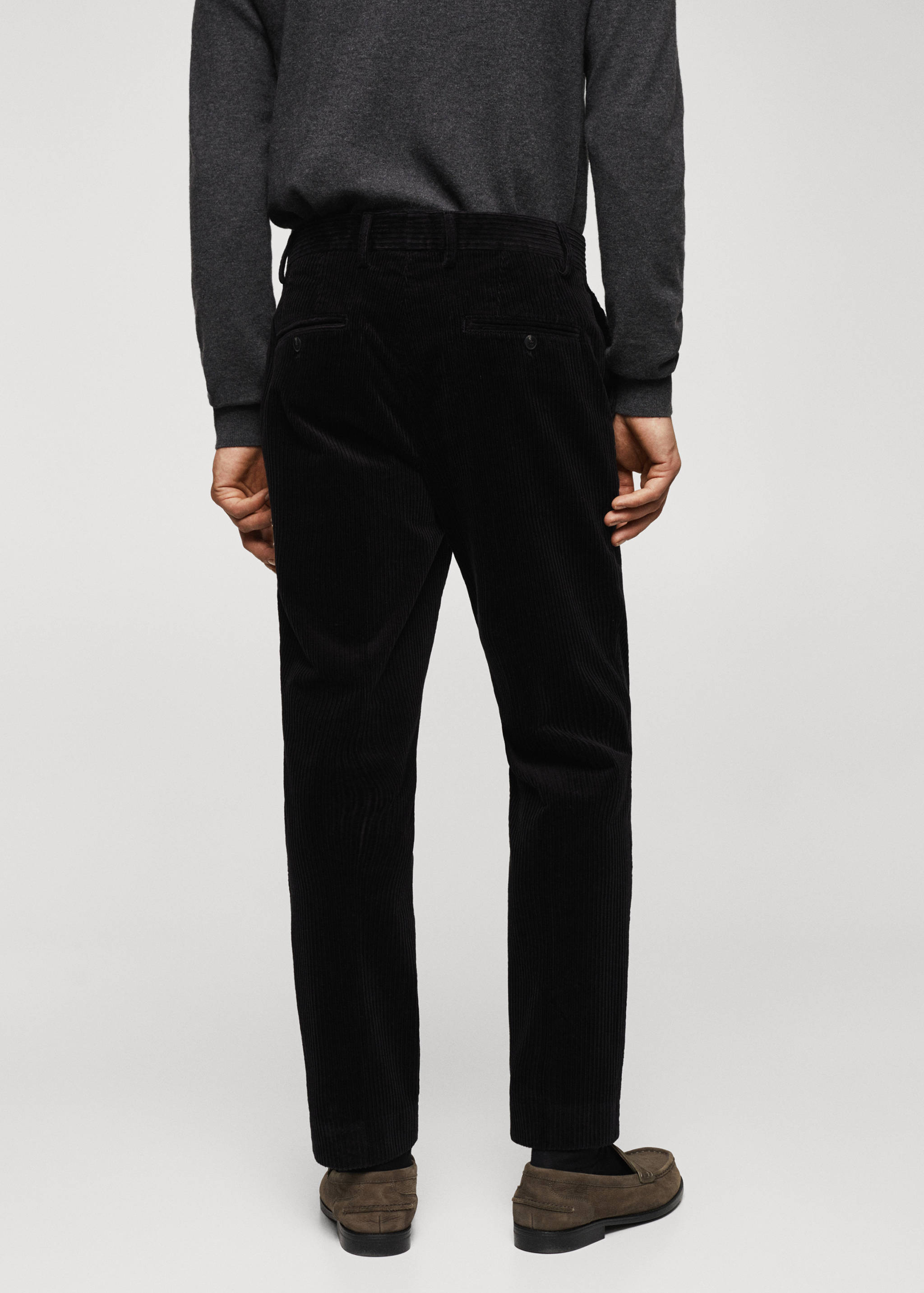 Pantalons slim fit pana - Revers de l'article