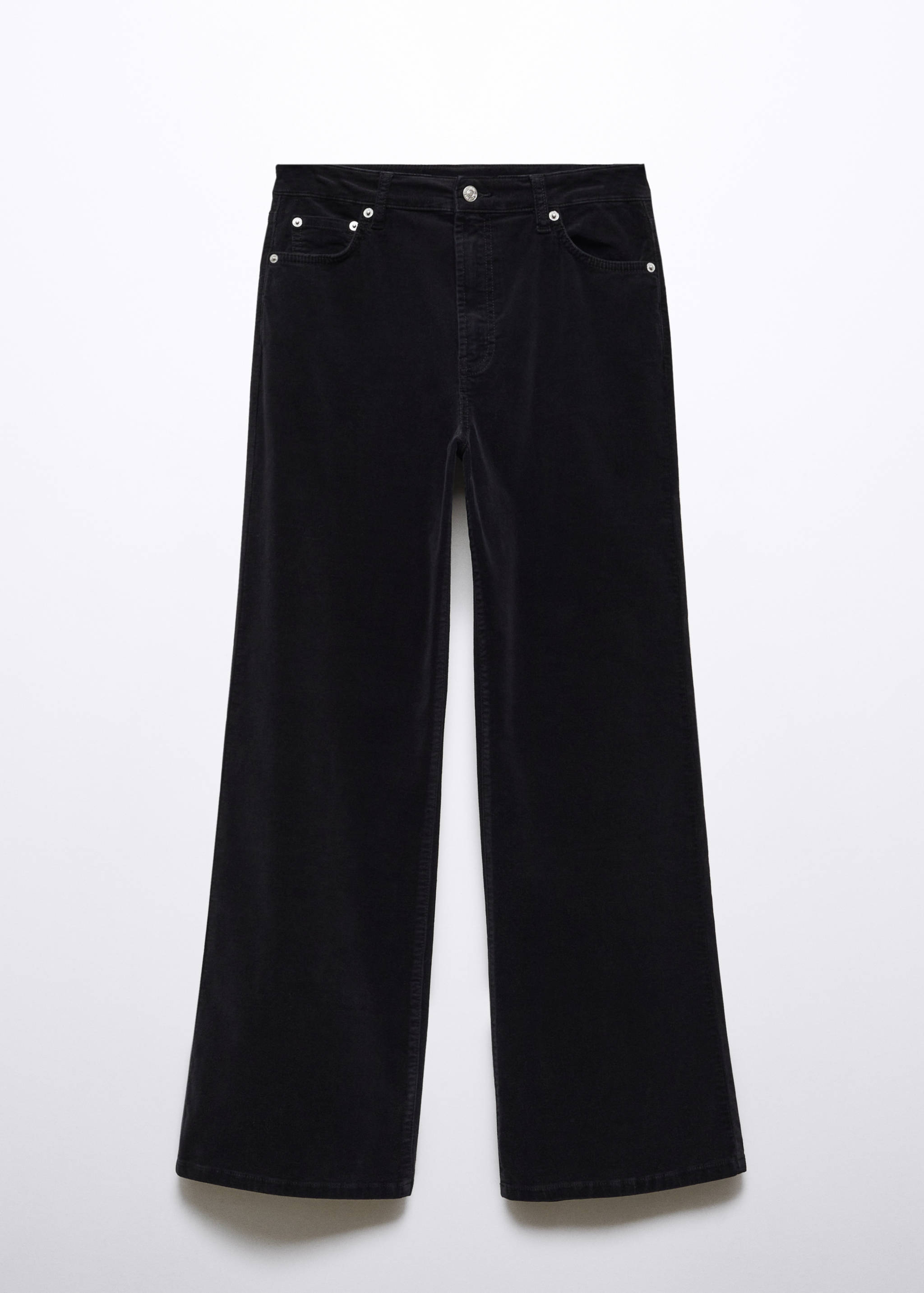 Straight-fit mid-rise corduroy trousers - Article without model