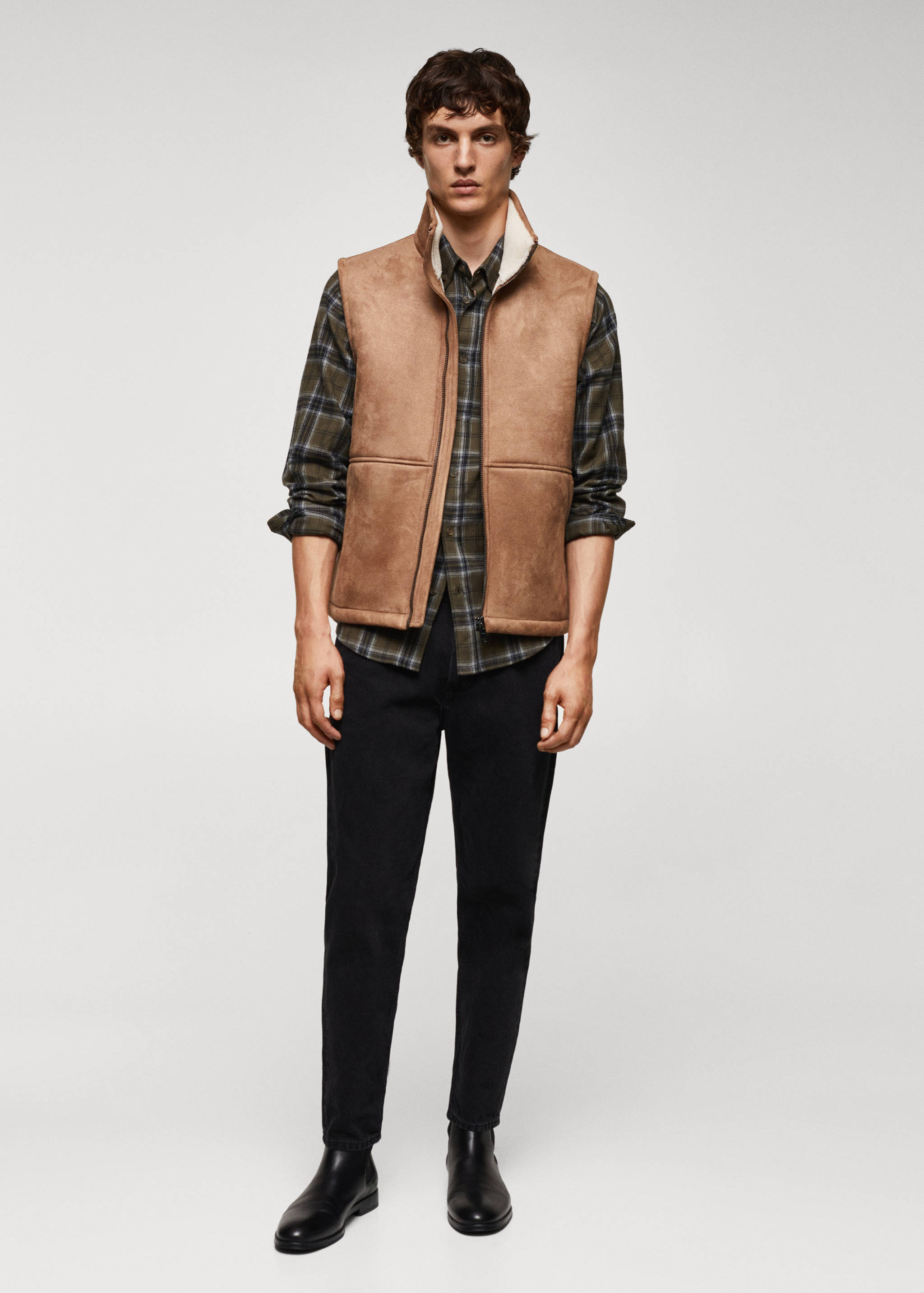 Фланелевая рубашка regular fit в клетку - Общий план