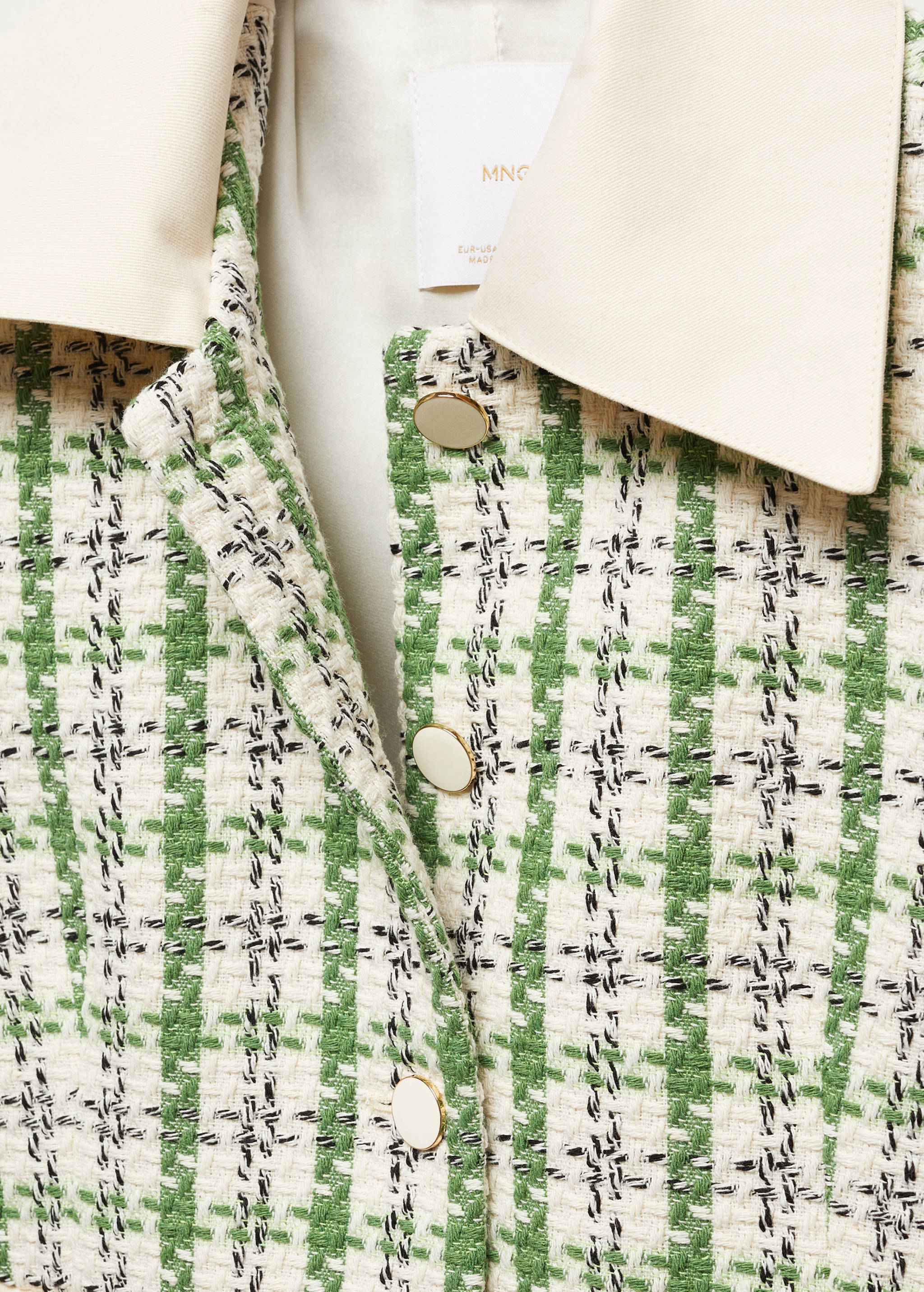 Tweed jacket with shirt collar - Details of the article 8