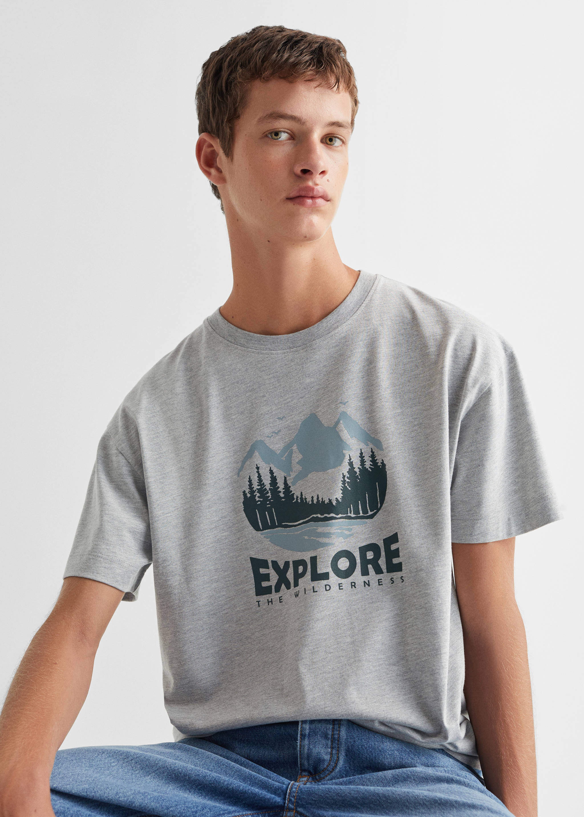 T-shirt message imprimé - Détail de l'article 1