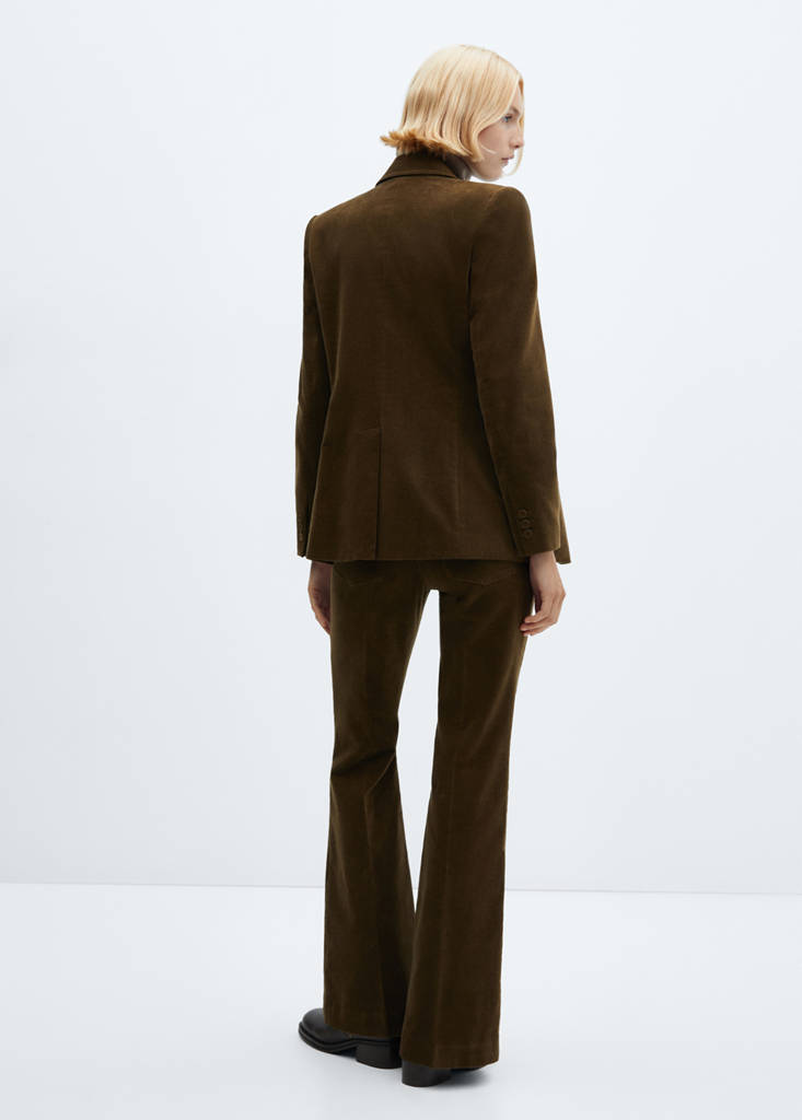 Velveteen suit trousers — Khaki