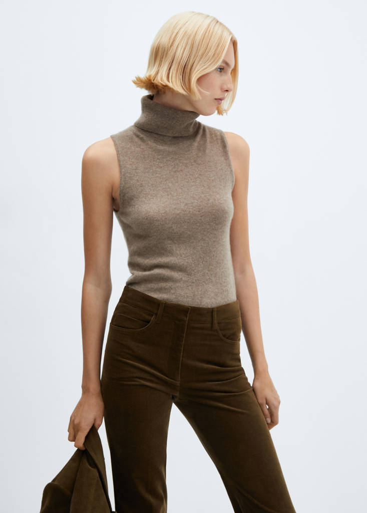 Velveteen suit trousers — Khaki