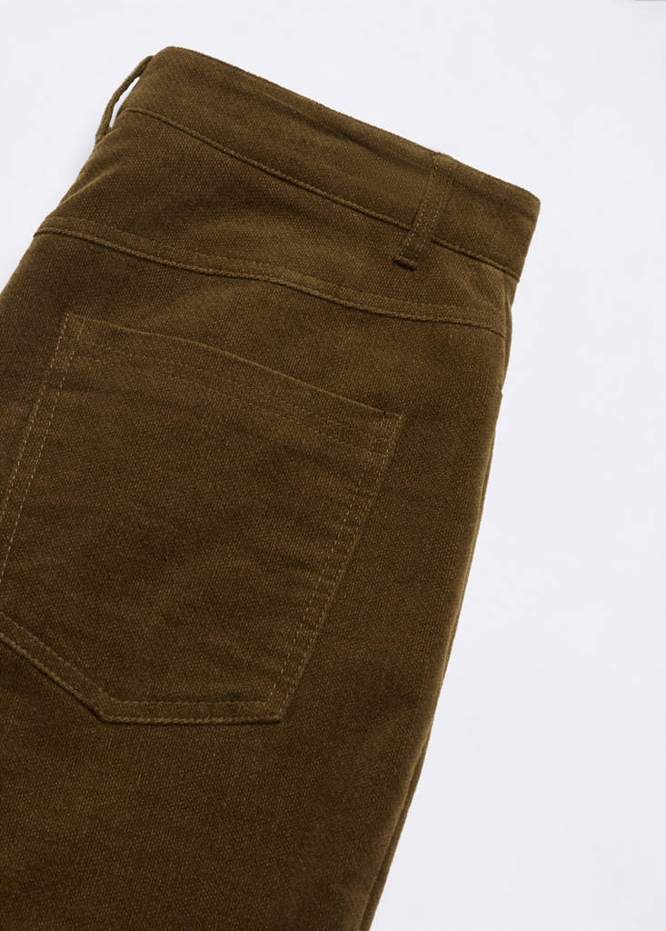 Velveteen suit trousers — Khaki