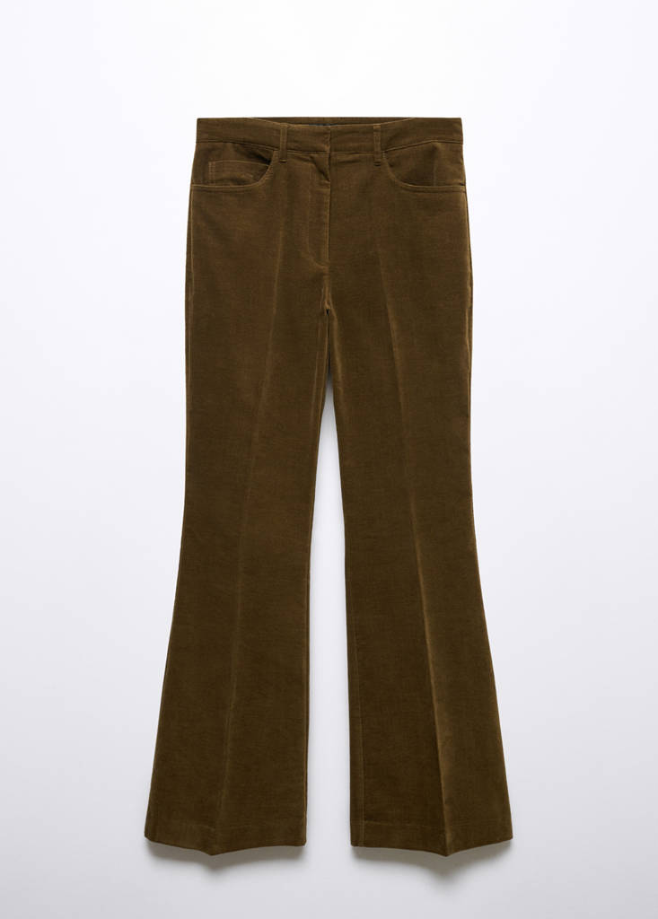 Velveteen suit trousers — Khaki