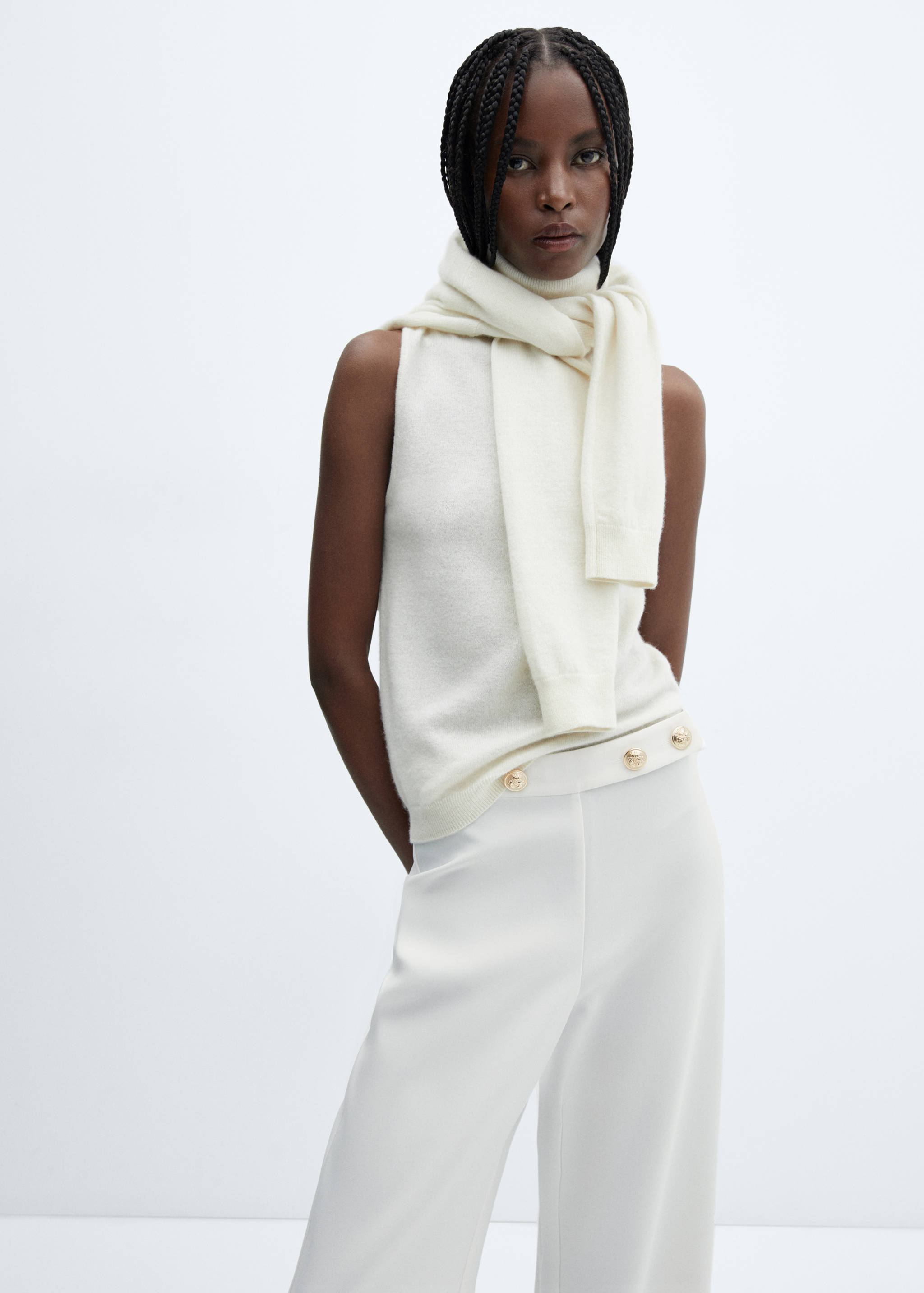 بنطال بأزرار على الخصر - تفاصيل المنتج 1