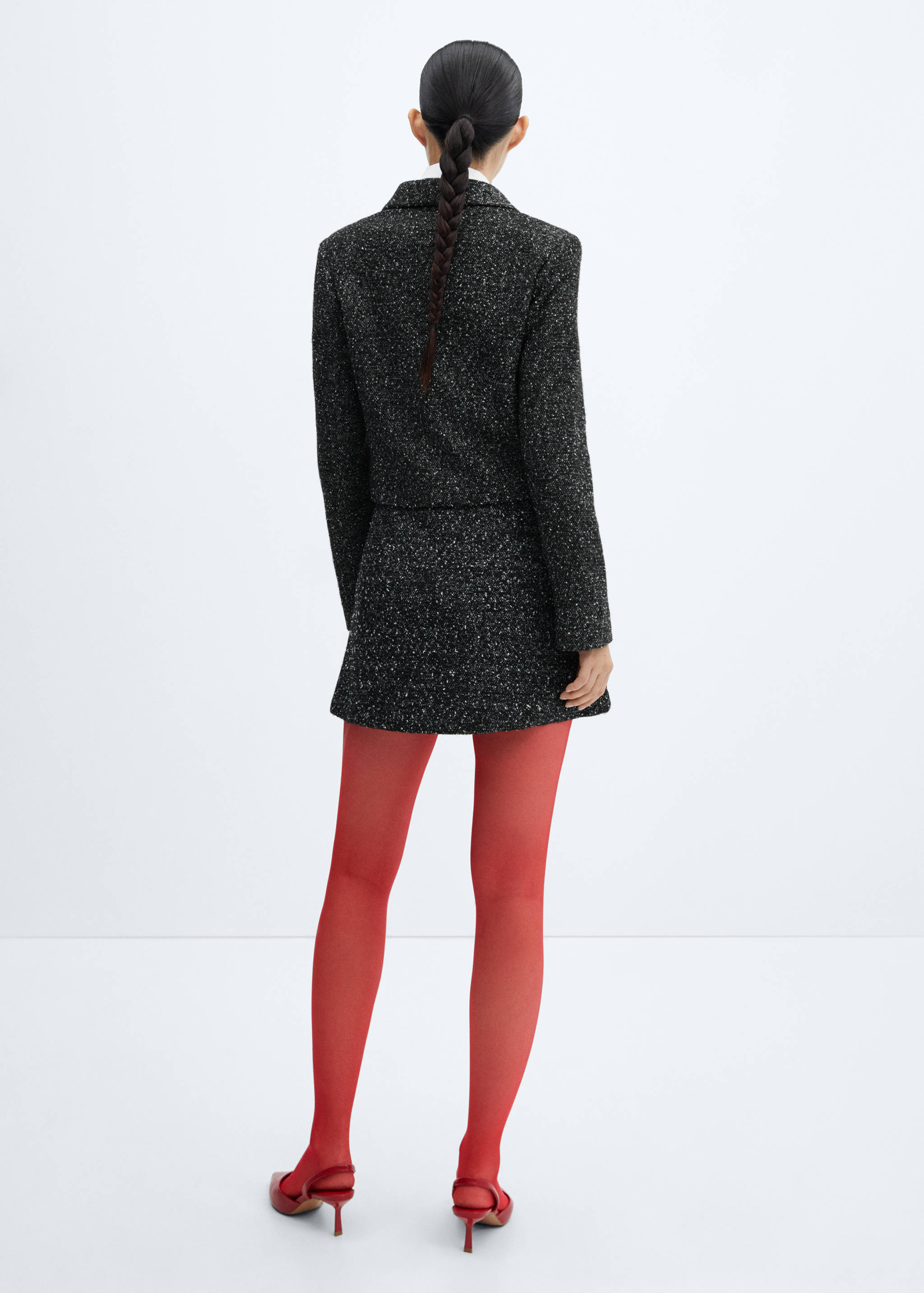 Falda tweed jaspeada - Reverso del artículo