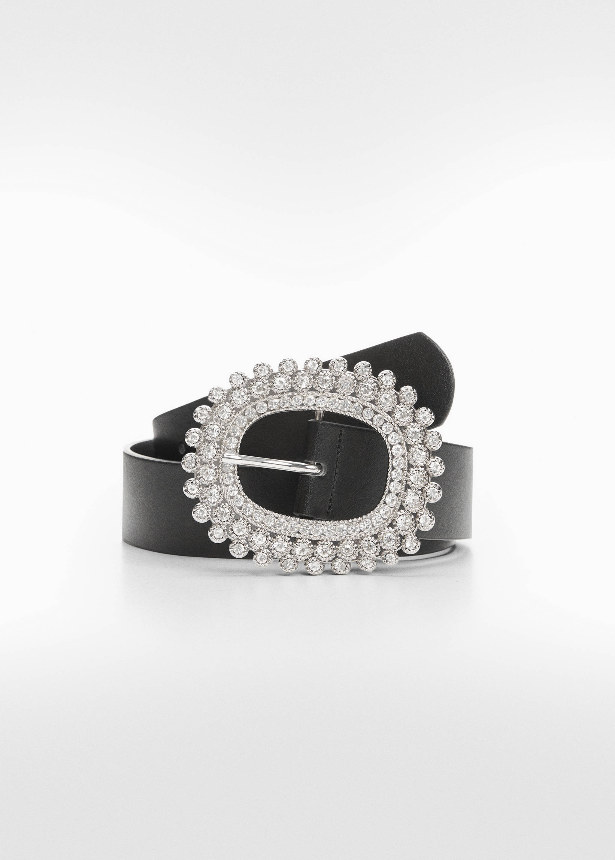 Ремень со стразами на пряжке - Изделие без модели