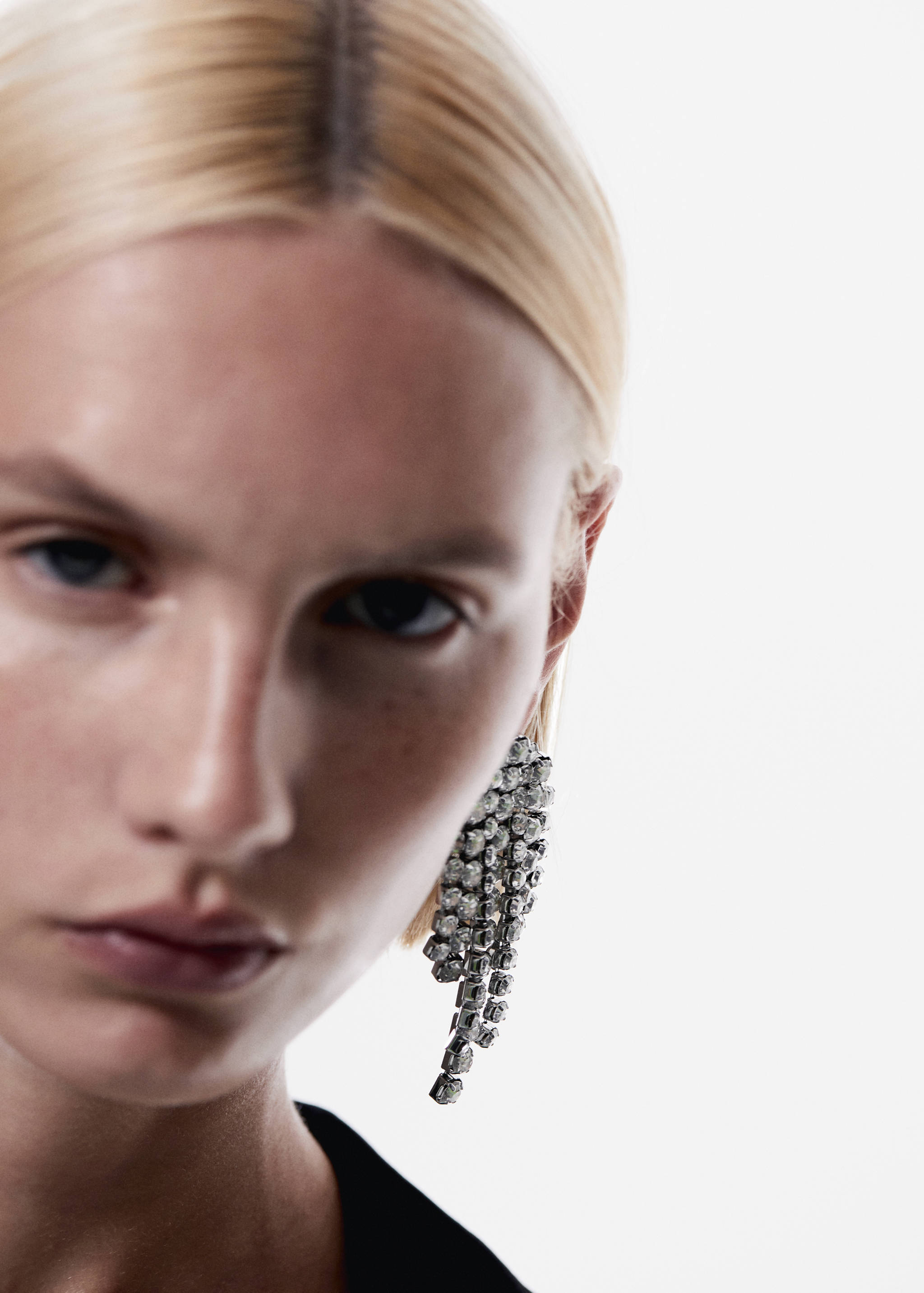 Boucles d'oreilles cascade cristal - Plan général