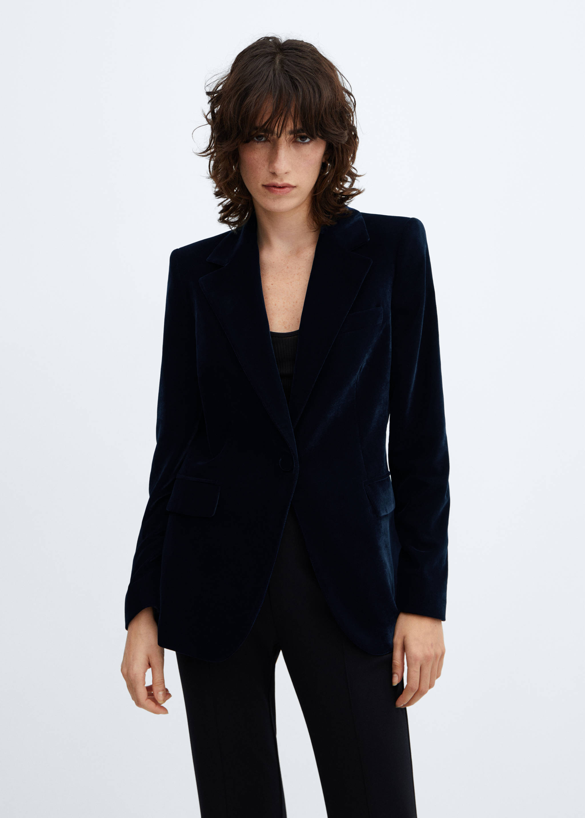 Velvet blazer - Medium plane