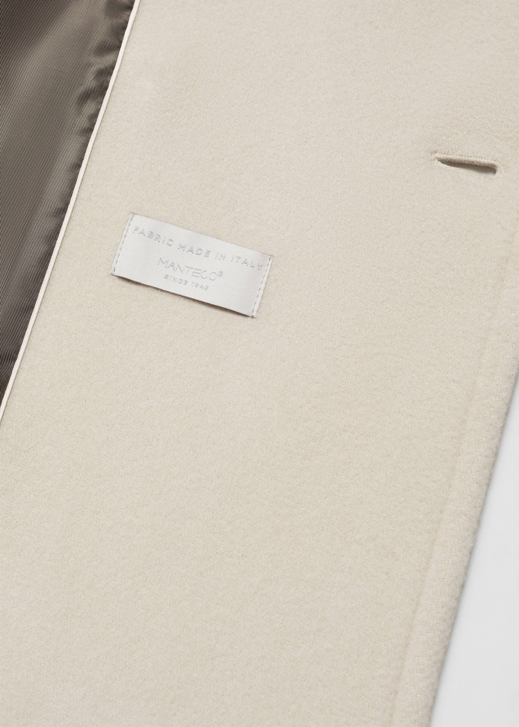 高领初剪羊毛大衣 - null