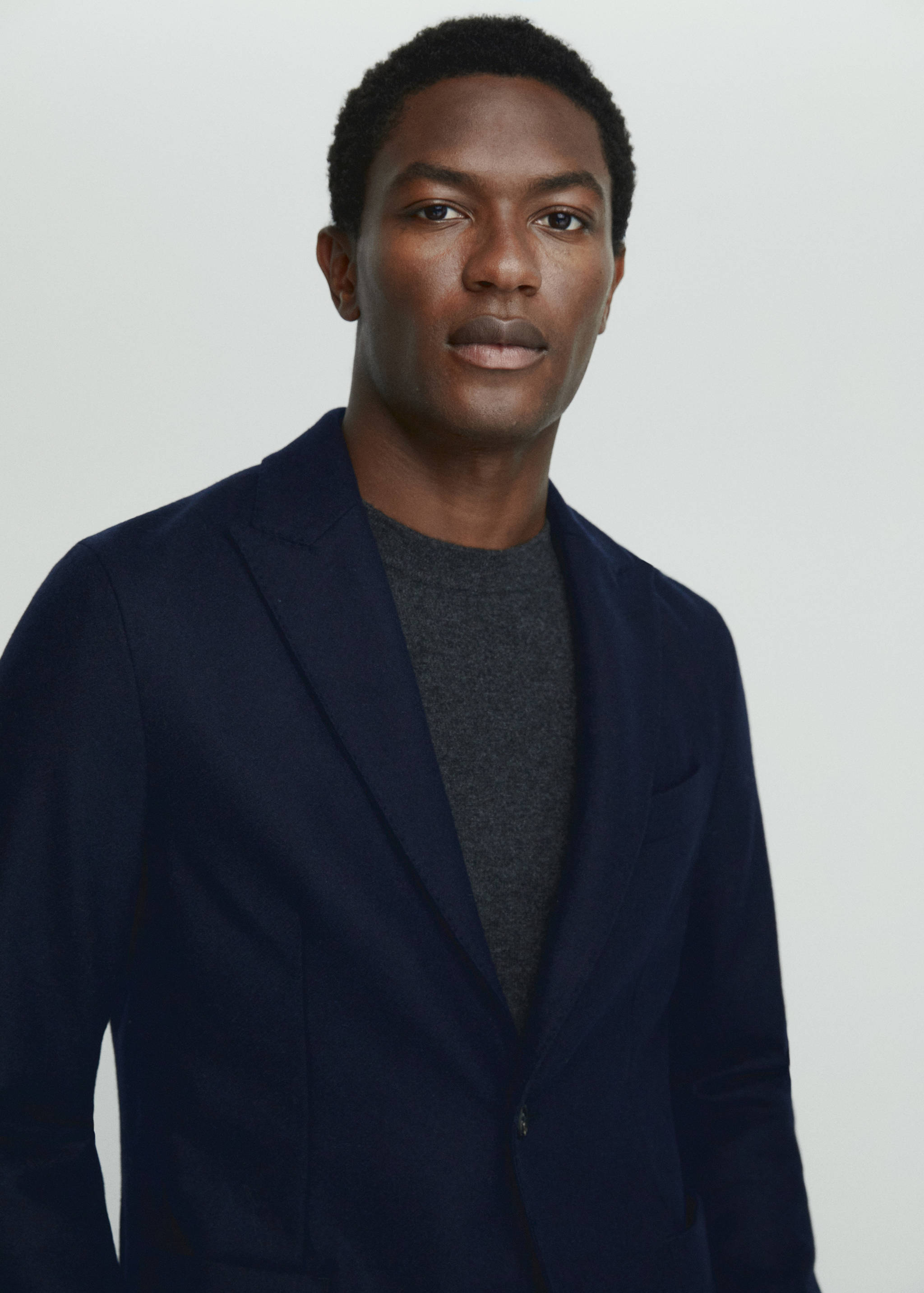 Virgin wool blazer with stitching - Details of the article 1