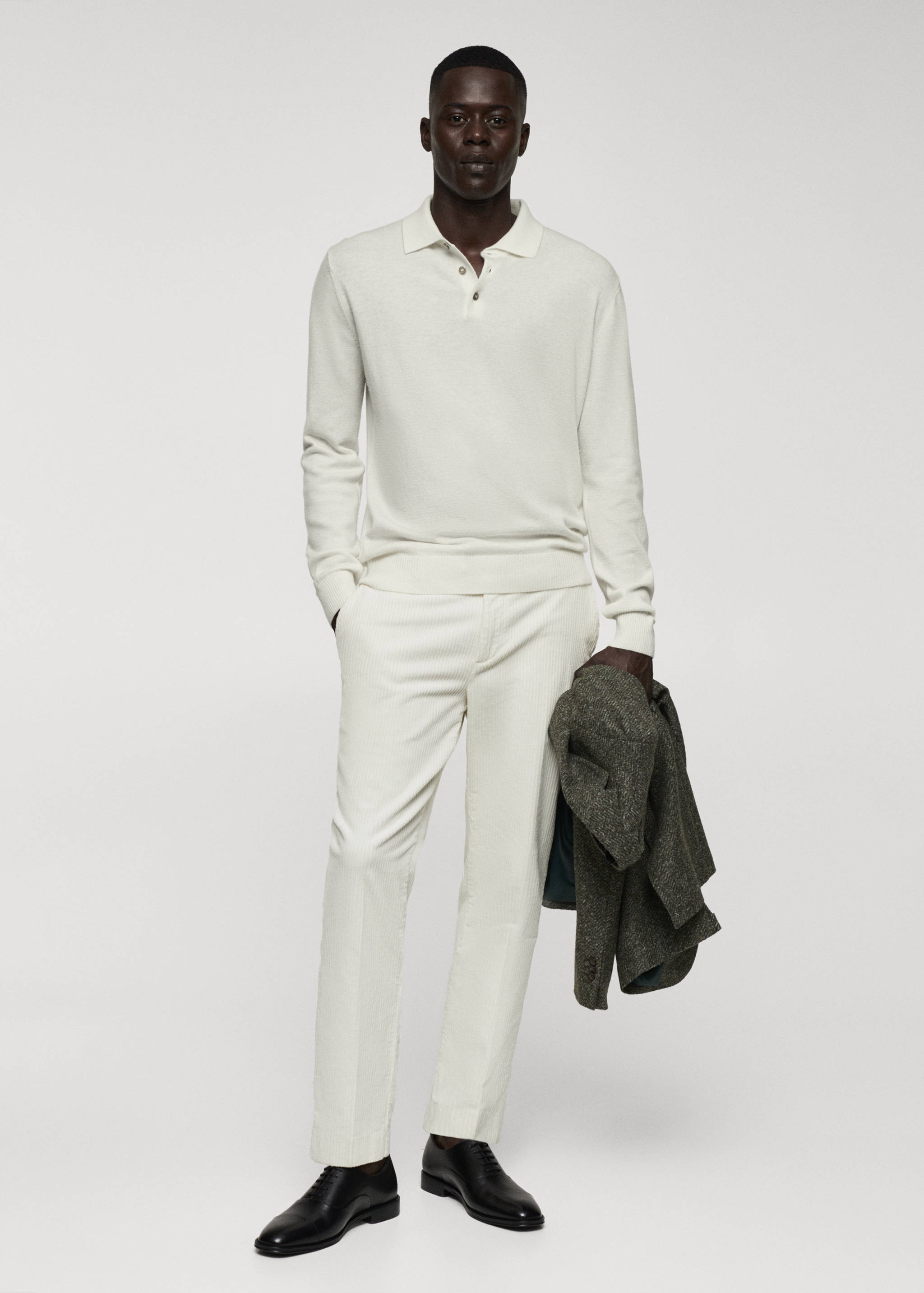 Cashmere wool knit polo shirt - General plane