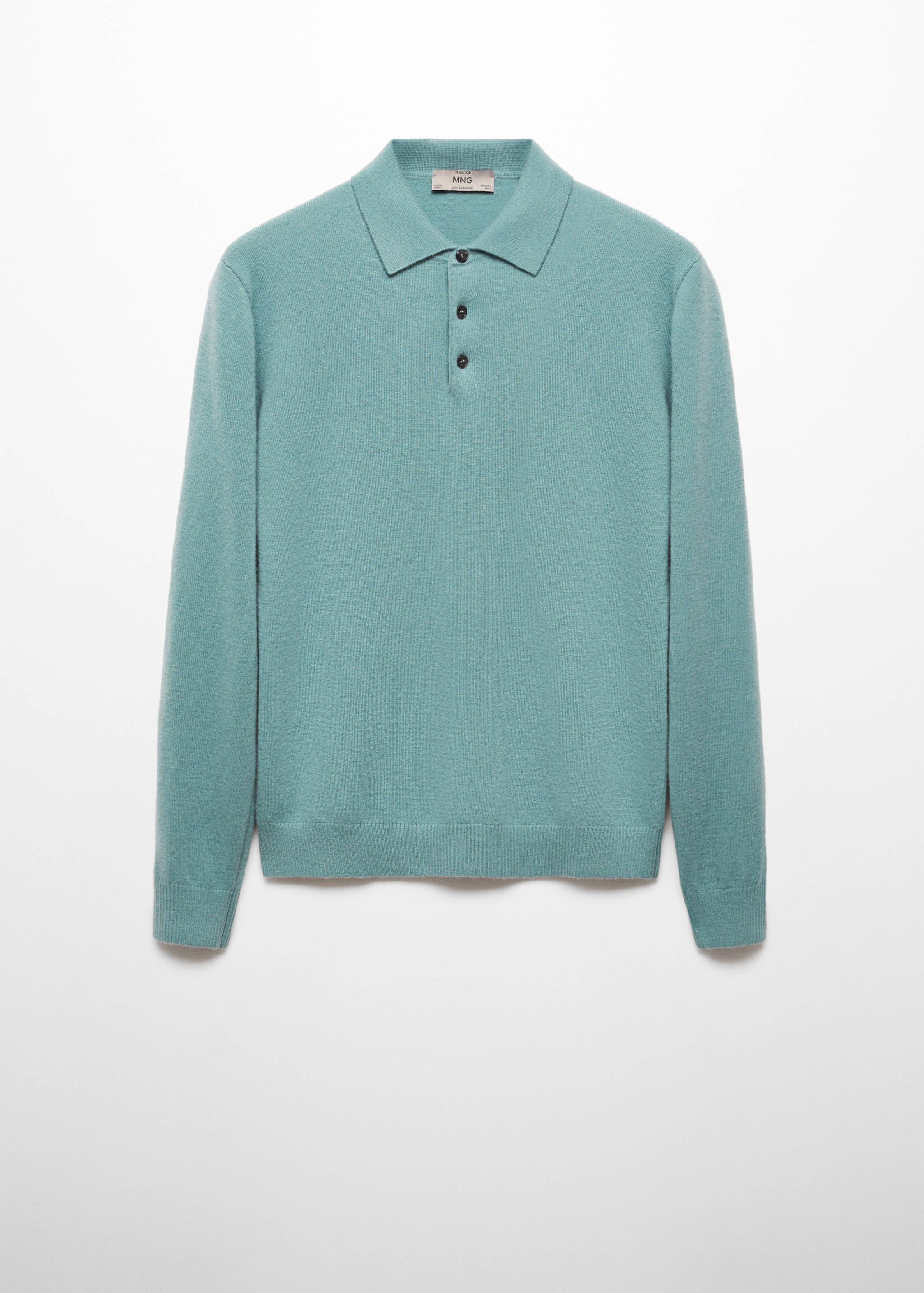 Cashmere wool knit polo shirt - Article without model