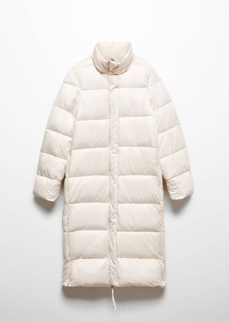 Water-repellent hood puffer coat — Off White