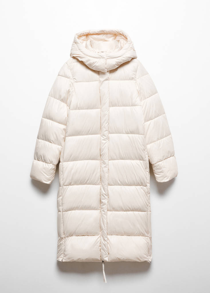 Water-repellent hood puffer coat — Off White