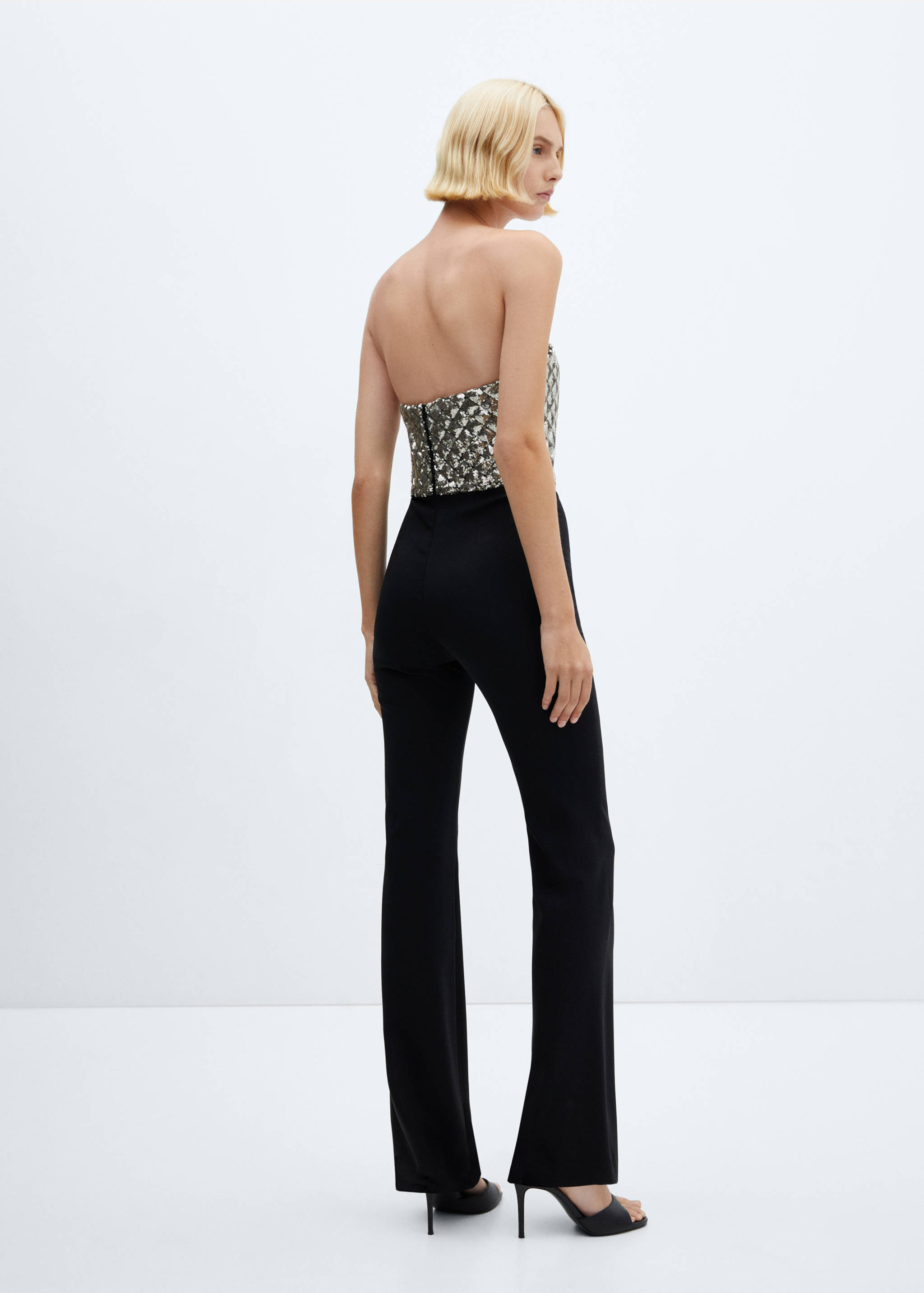 Sequined strapless jumpsuit - Reverse of the article