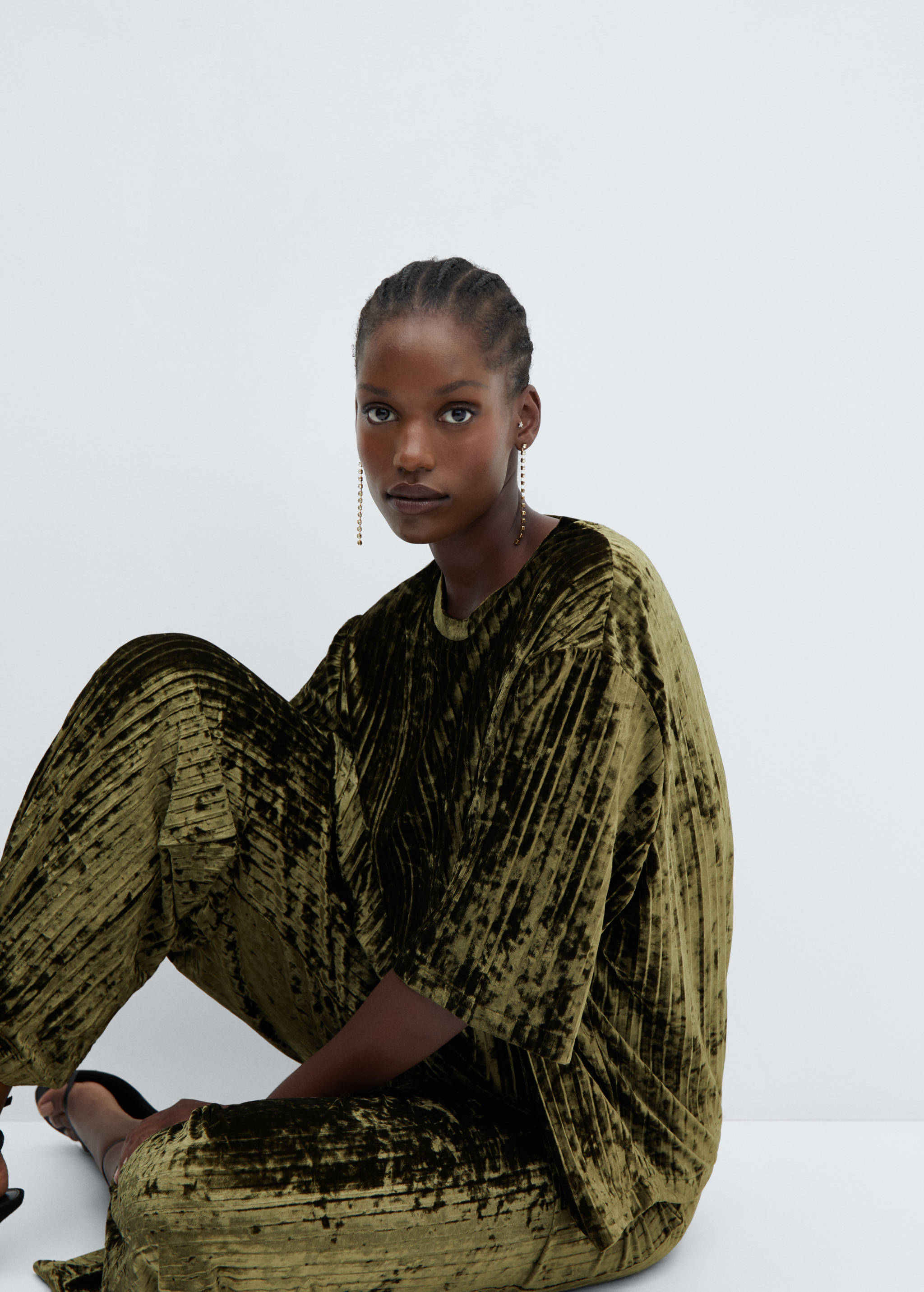 Pantalón plisado terciopelo - Detalle del artículo 4