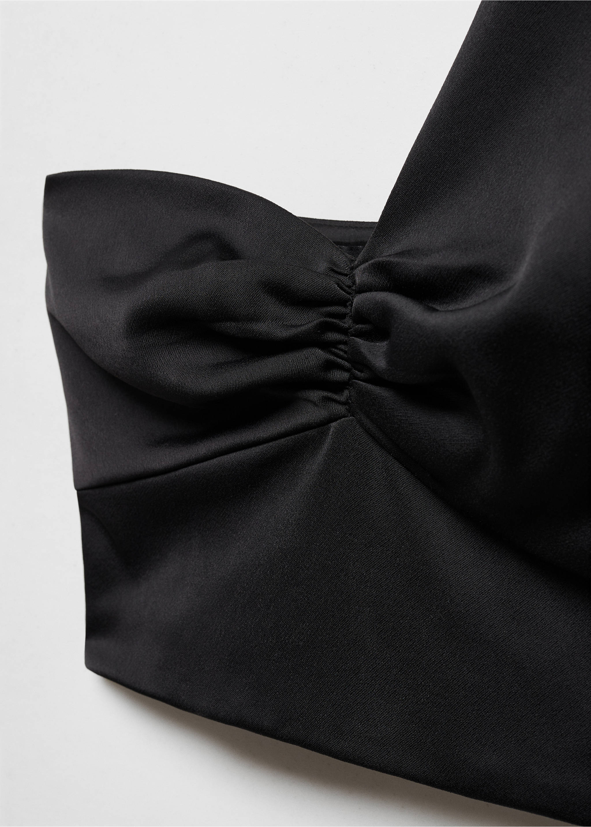 Blusa crop asimétrica - Detalle del artículo 8, Negro. Ref: 57069105-00.