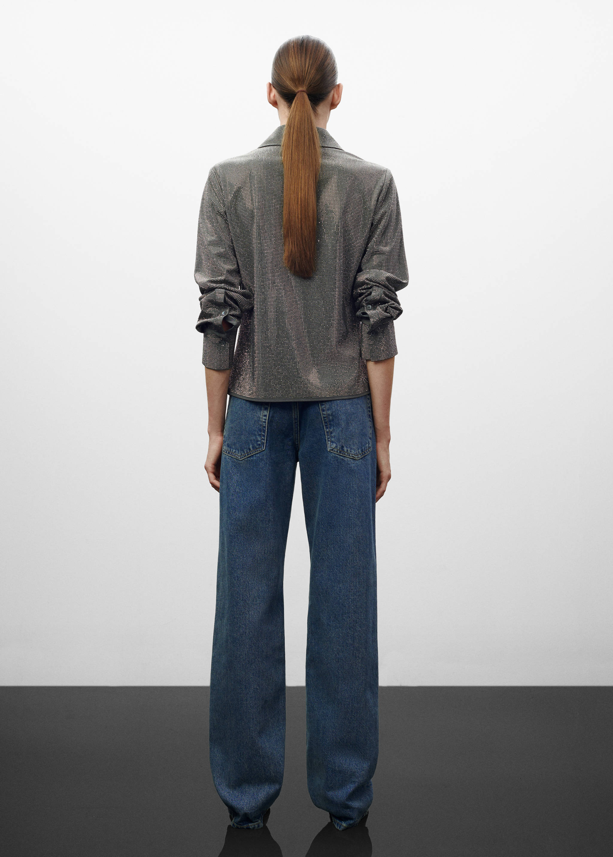 Jeans rectos tiro medio - Reverso del artículo