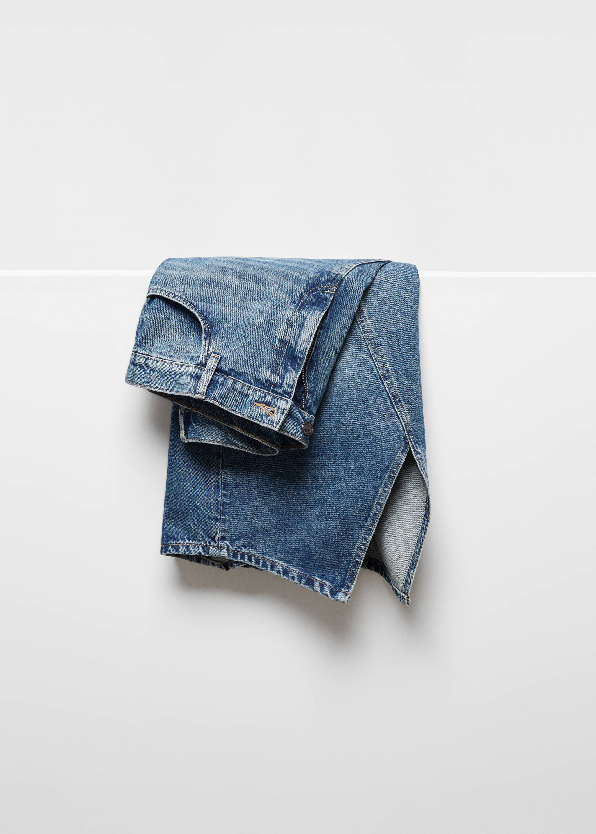 Asymmetrical denim skirt - Details of the article 8