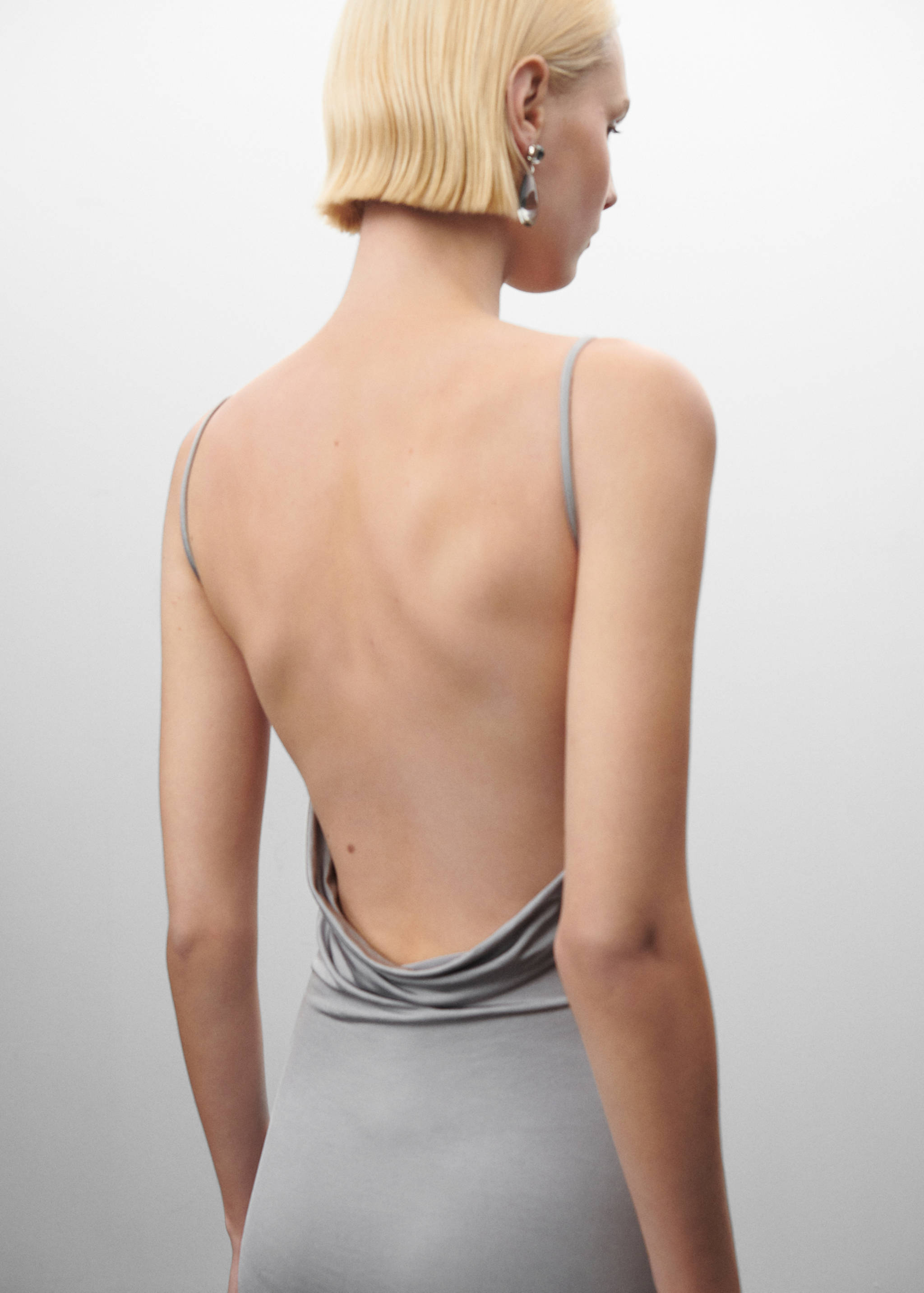 Draped dress with slit - Details of the article 4