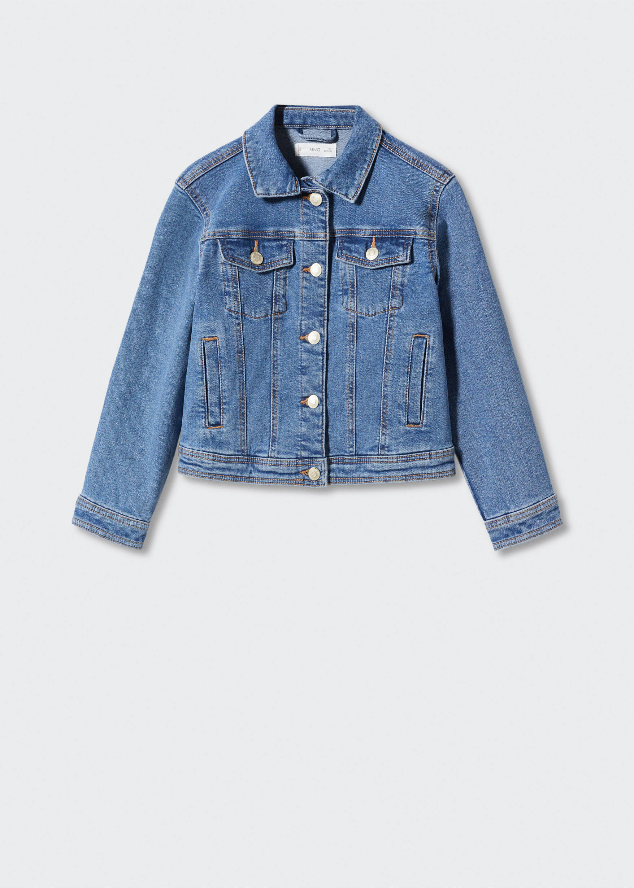 Veste jean poches - Article sans modèle, Bleu moyen. Ref: 57071170-00.