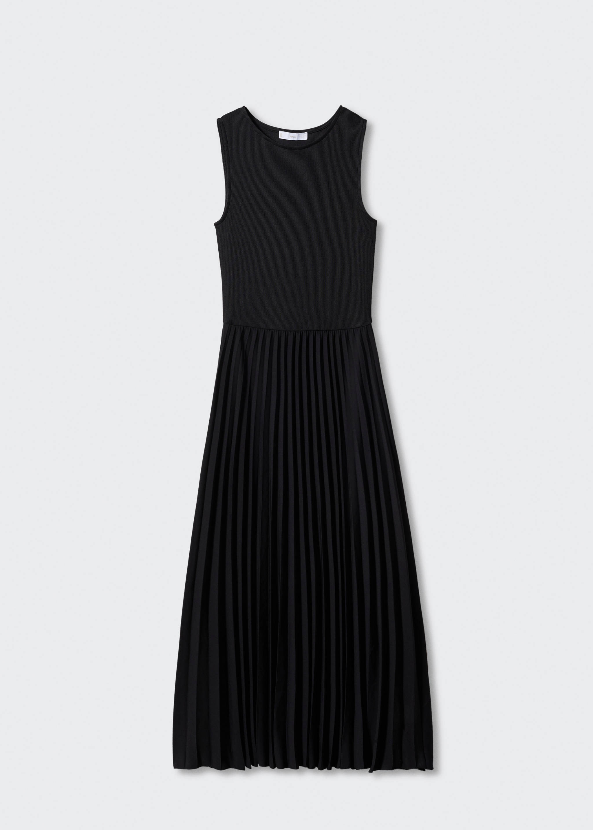 Ribbed dress with pleated skirt - Article without model
