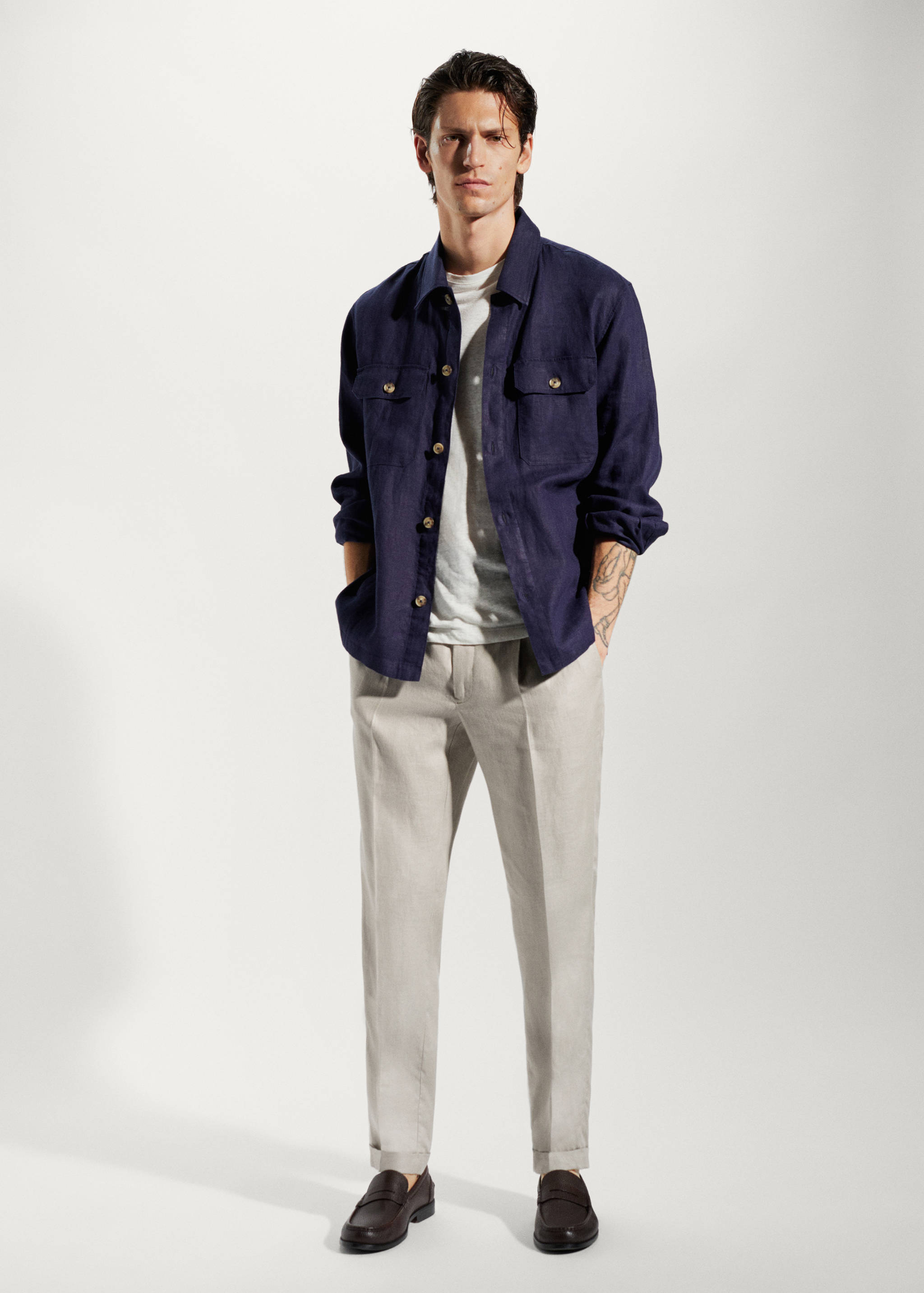 Брюки 100% лен regular fit - Общий план