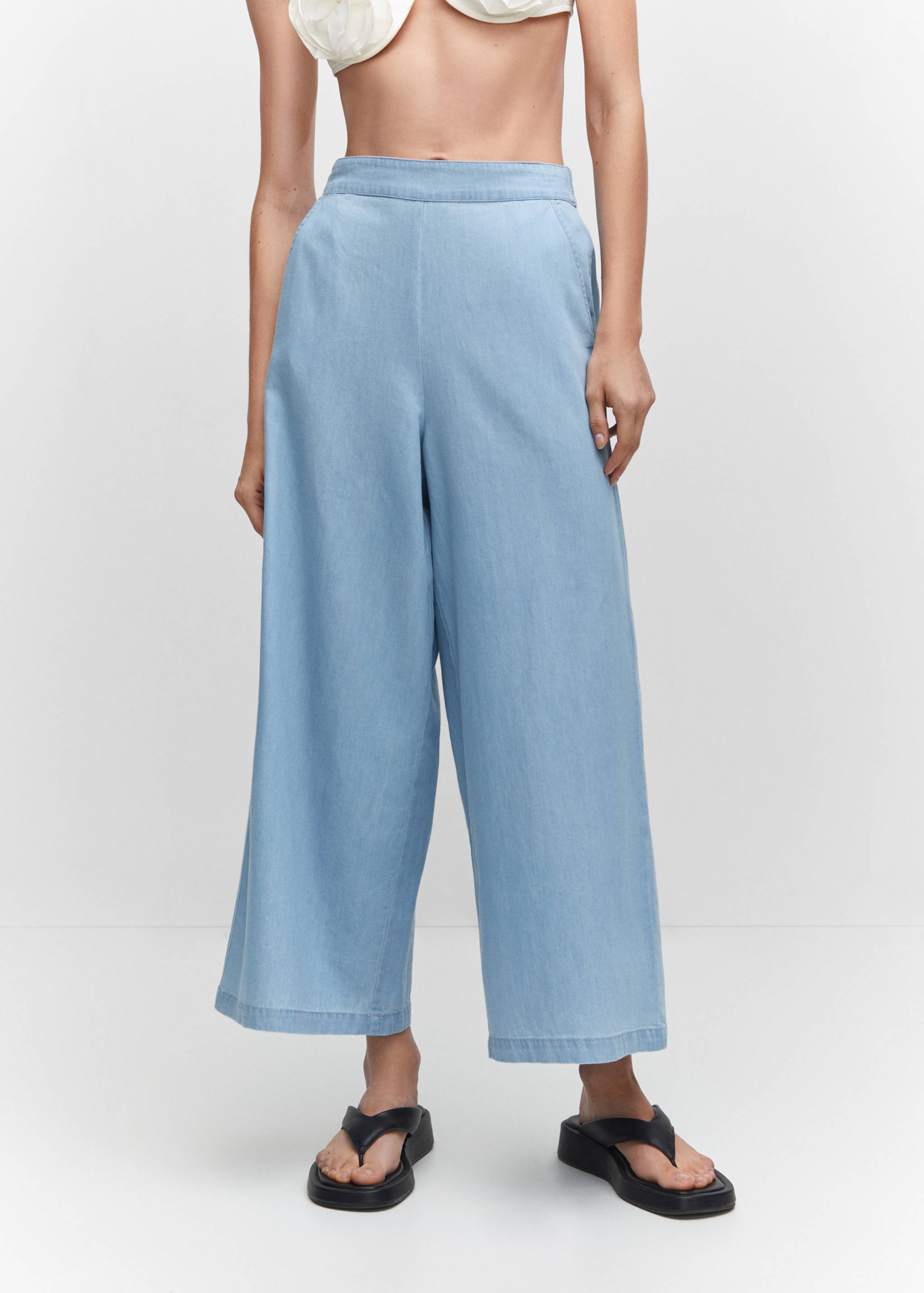 Jupe-culotte 100 % coton - Plan moyen