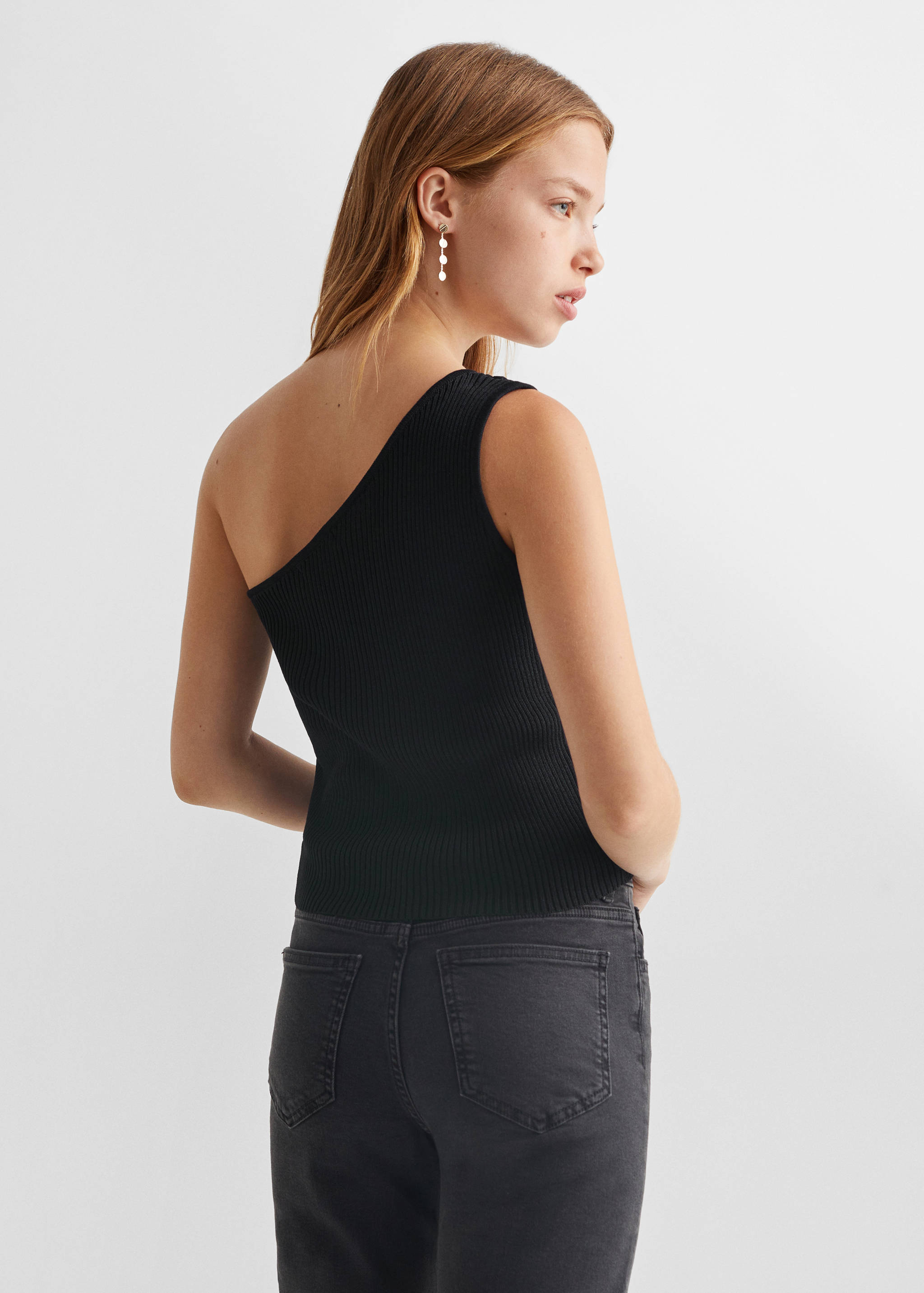 Asimetrik cropped bluz - Ürünün arkası