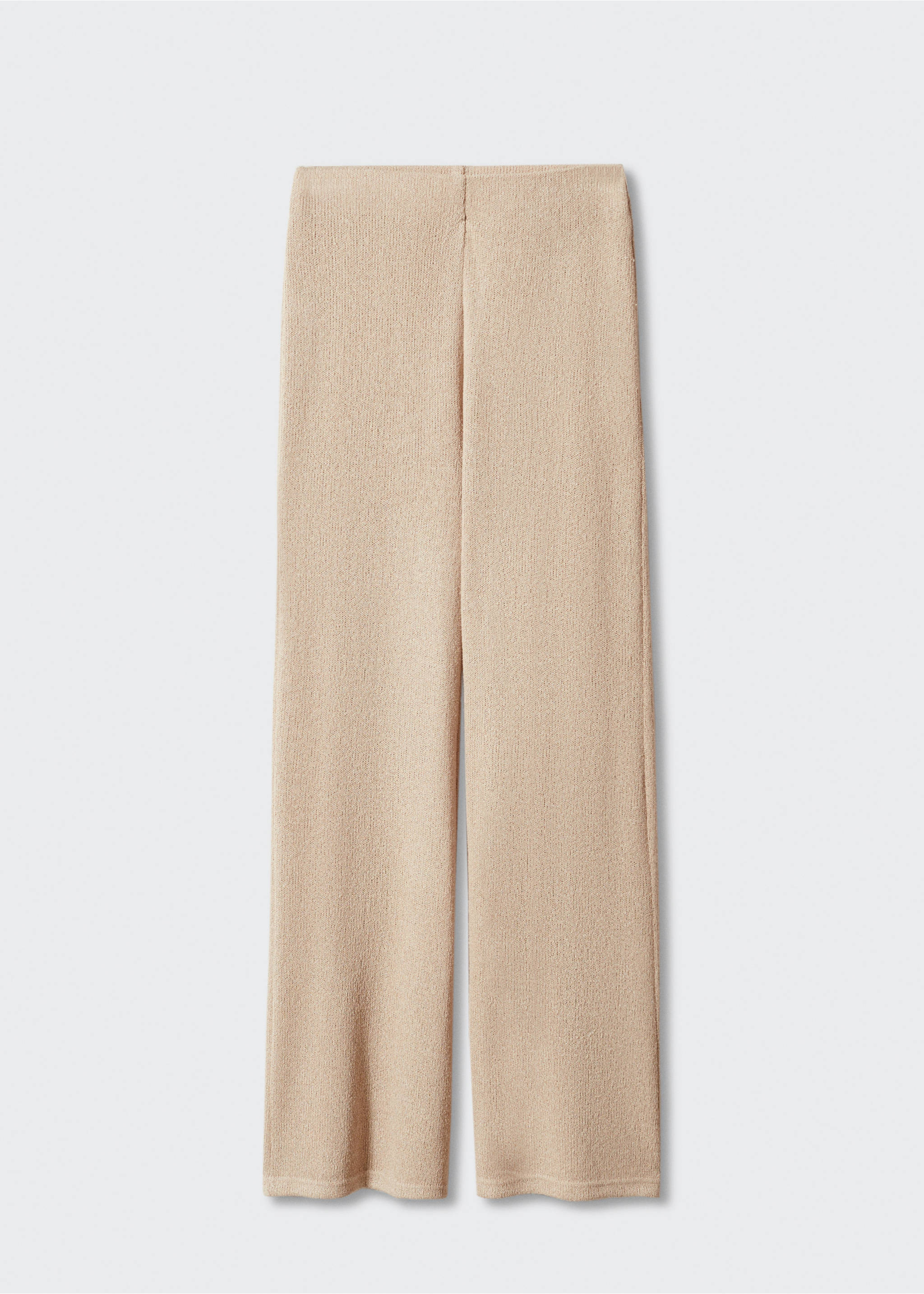 Flared knitted pants - Article without model, Sand. Ref: 57072880-00.