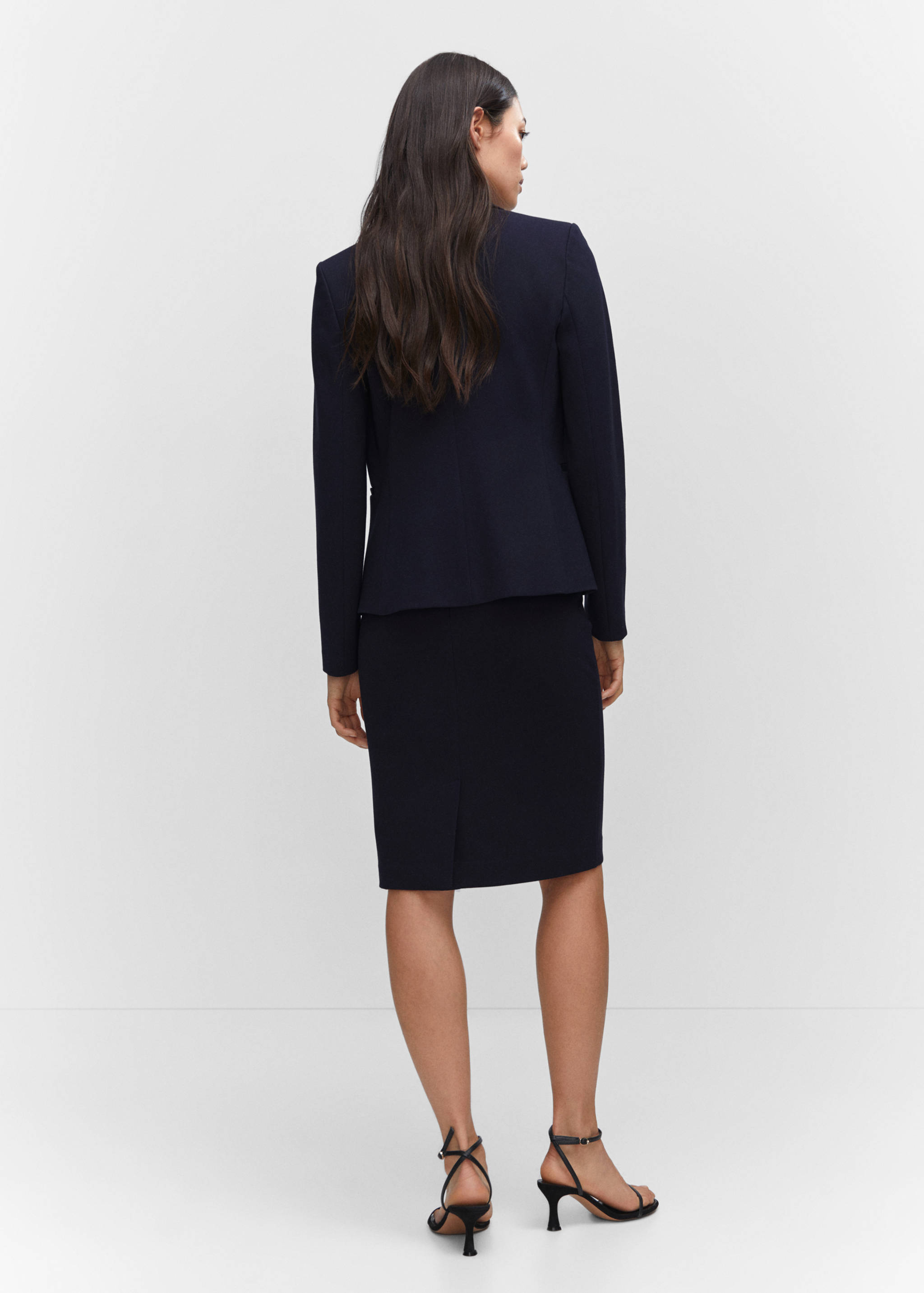 Jupe crayon fendue maille point de Rome - Verso de l’article