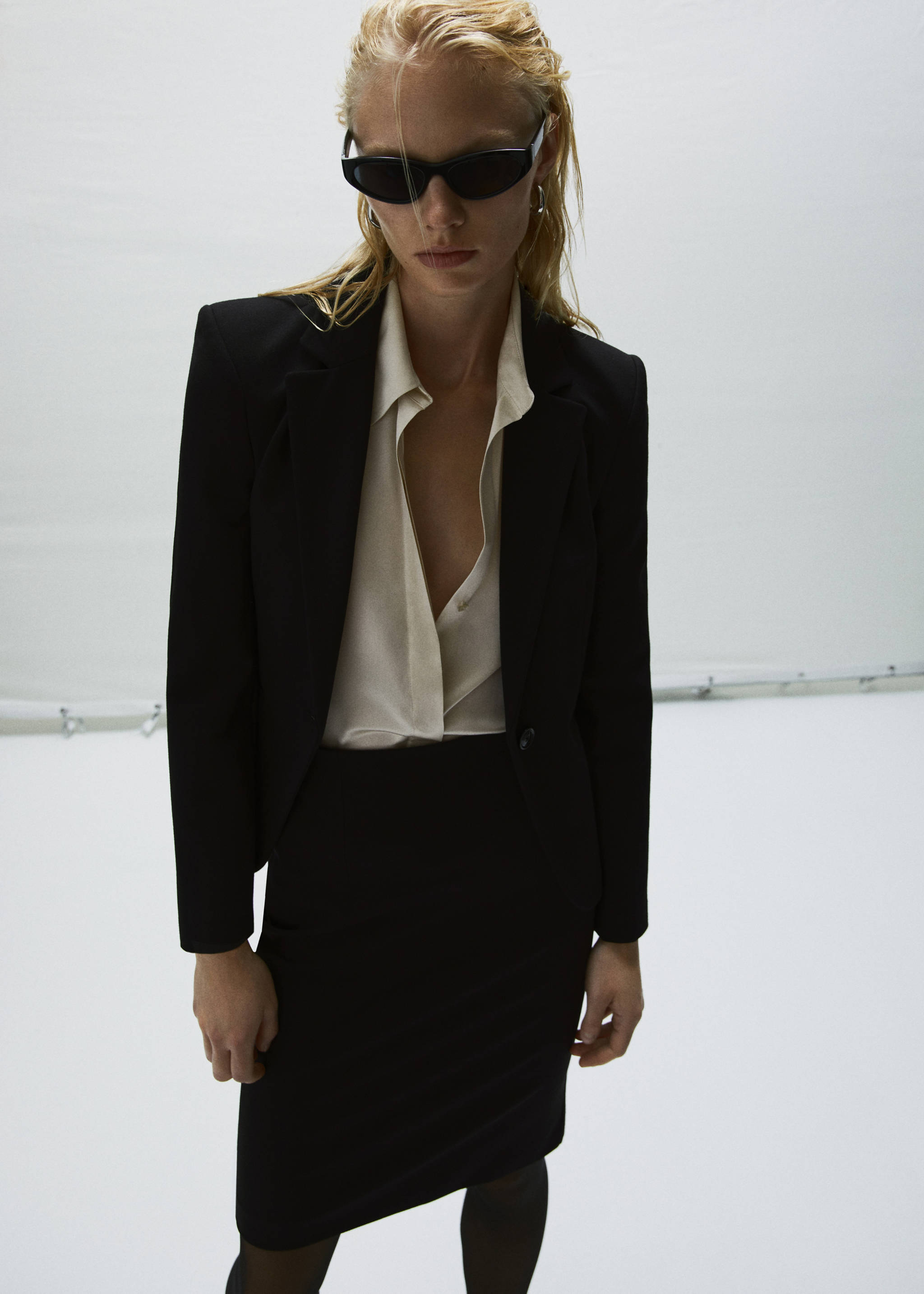 Jupe crayon fendue maille point de Rome - Détail de l'article 6