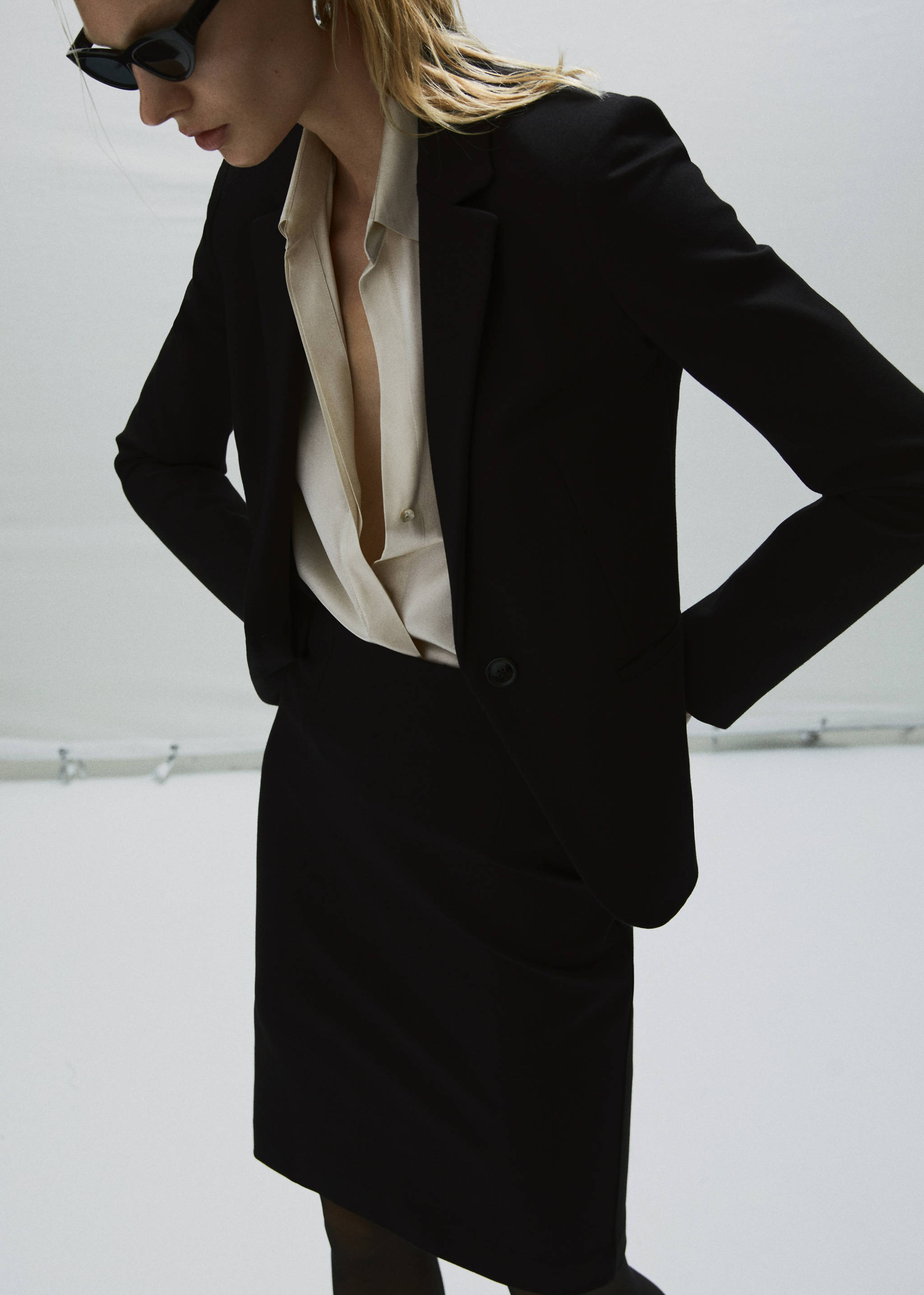 Jupe crayon fendue maille point de Rome - Détail de l'article 7