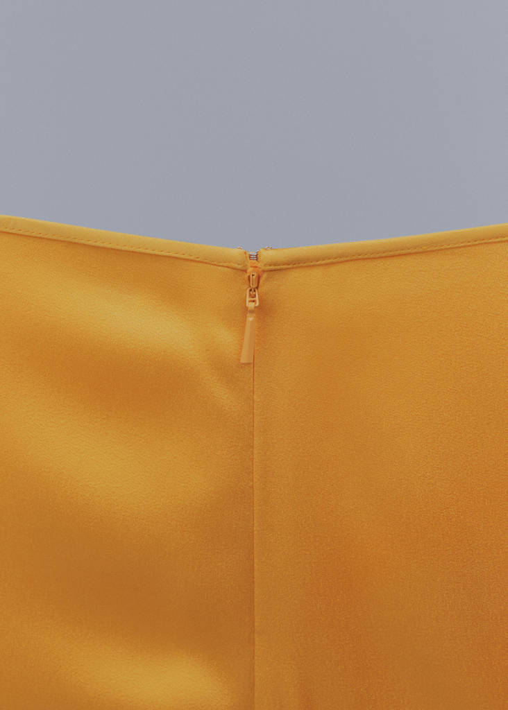Satin palazzo trousers — Orange