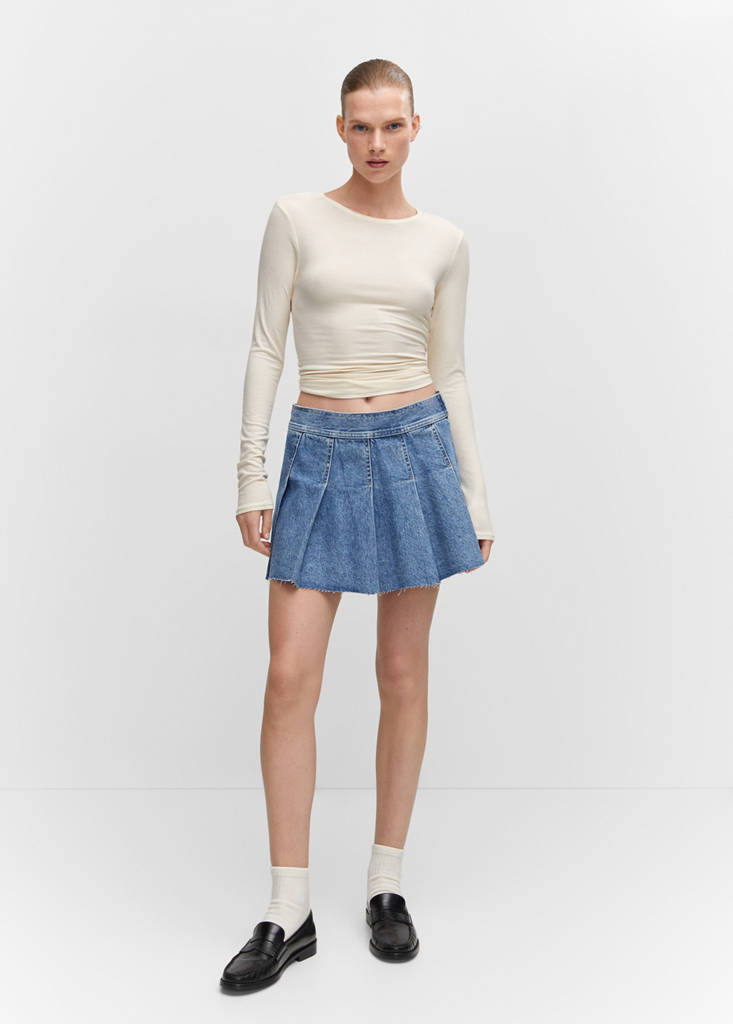Denim mini-skirt