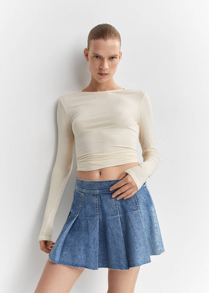 Denim mini-skirt - thumbnail 5