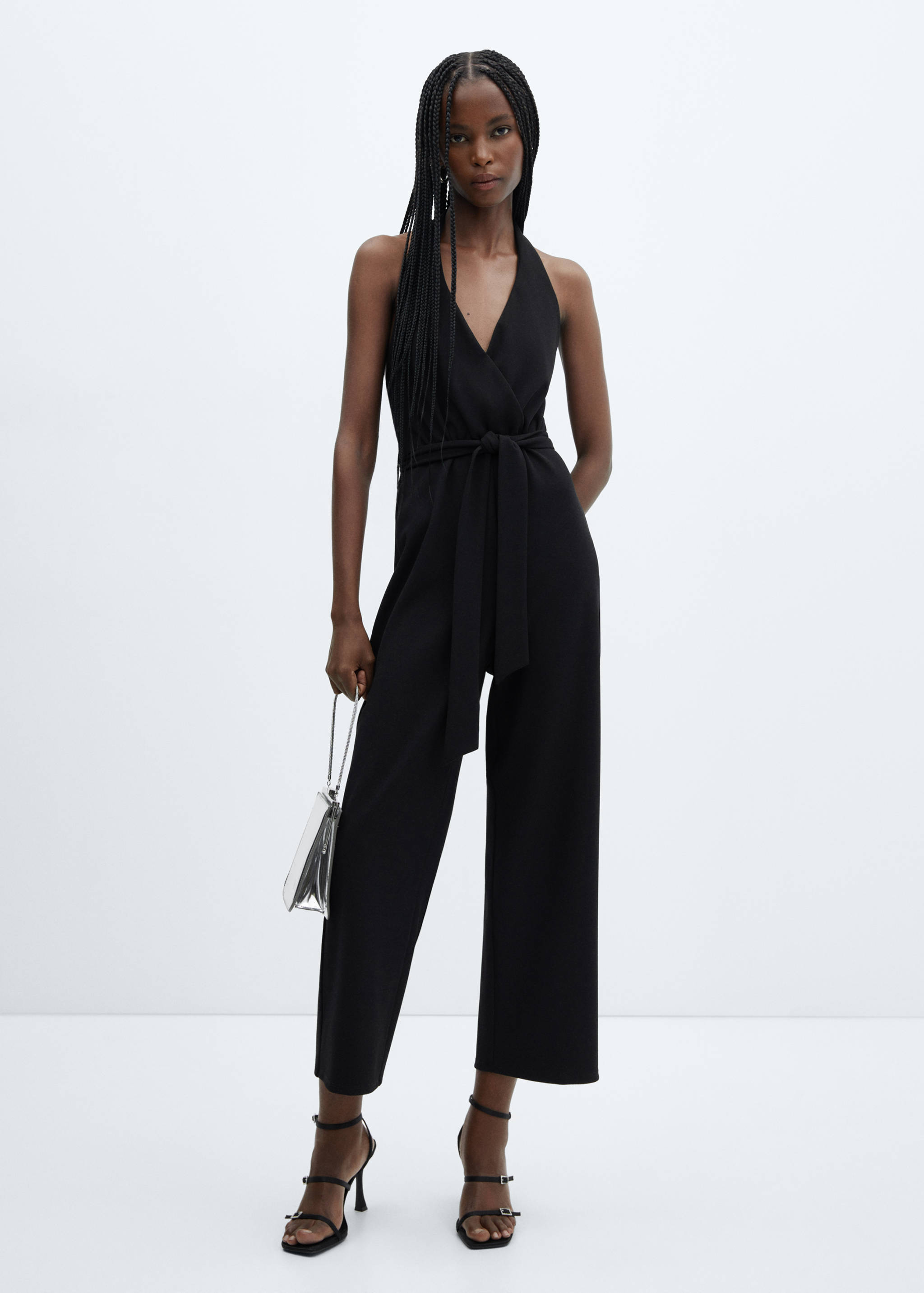Halter jumpsuit with bow detail - General plane