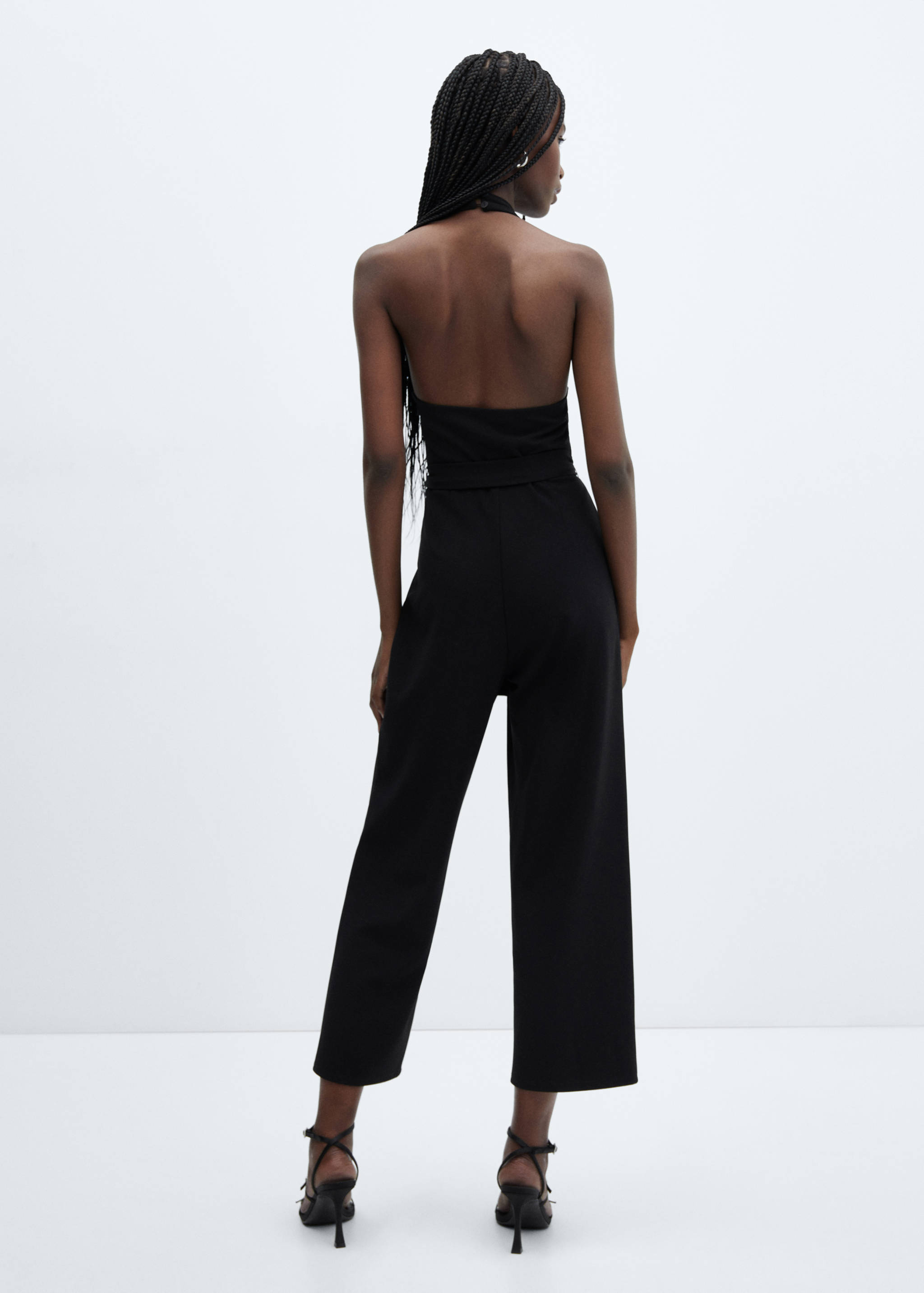 Halter jumpsuit with bow detail - Reverse of the article