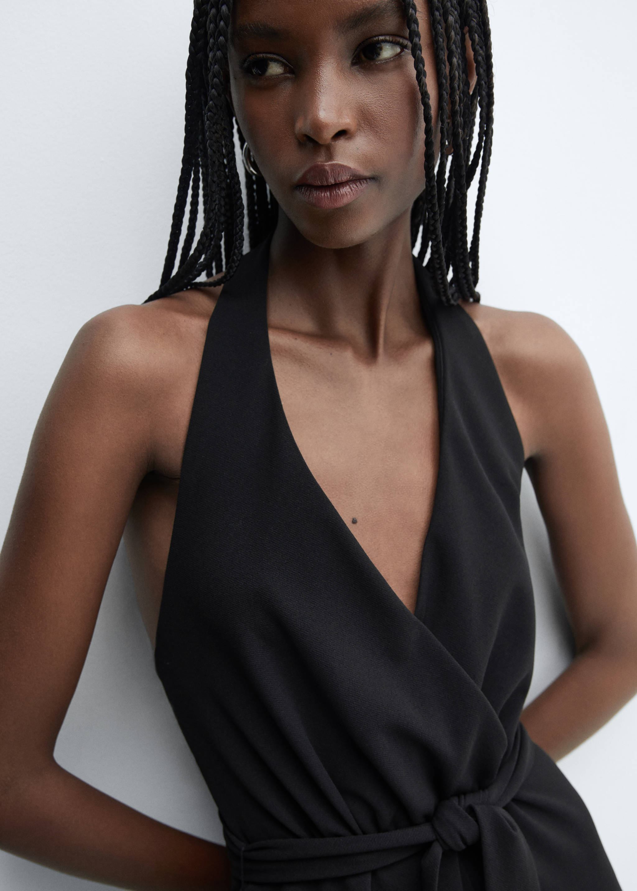 Halter jumpsuit with bow detail - Details of the article 1