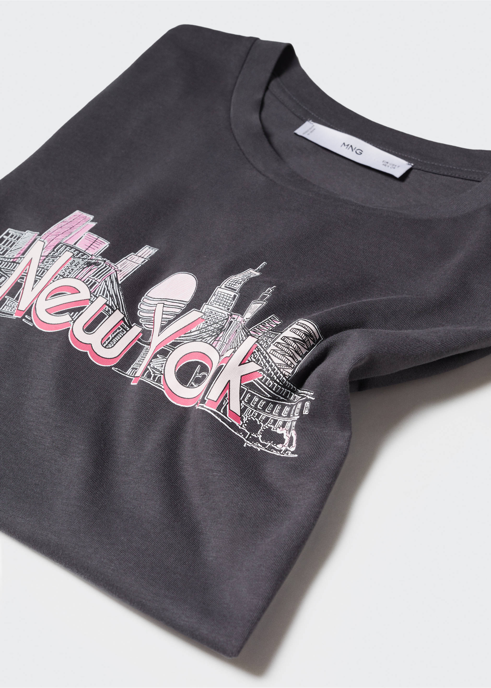 T-shirt coton imprimé - Détail de l'article 8, Gris anthracite. Ref: 57073812-00.