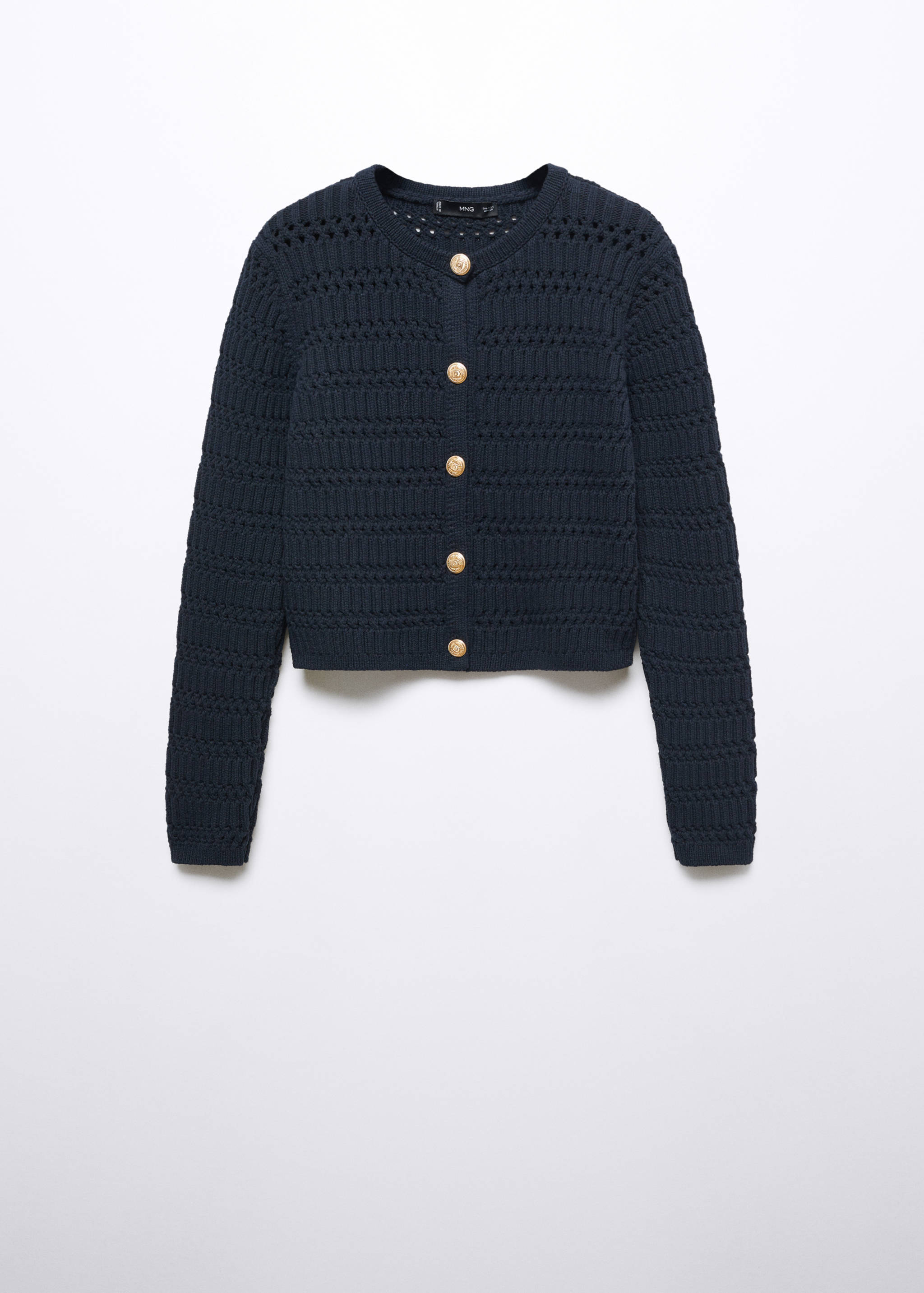 Knitted cardigan with jewel button - Article without model