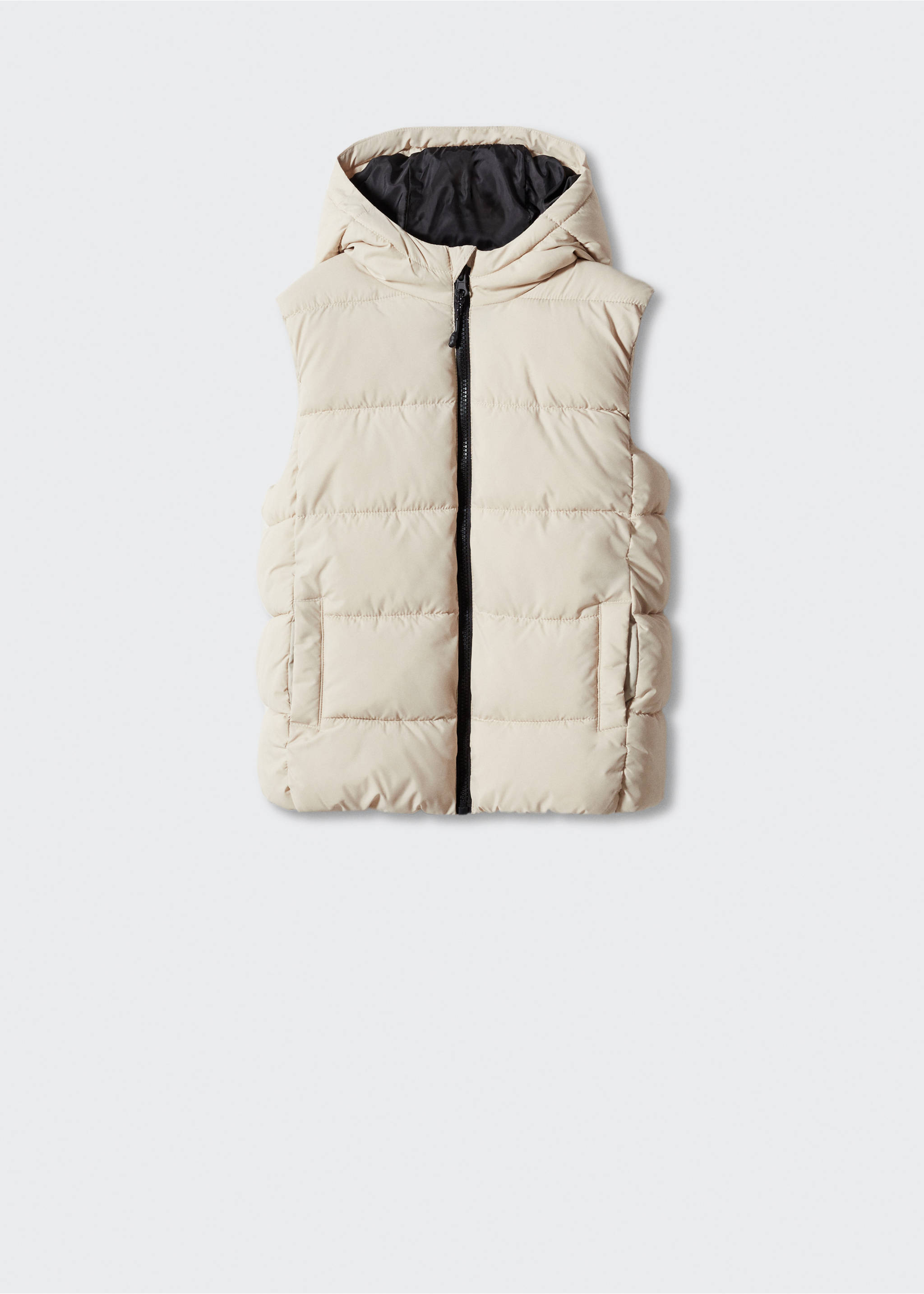 Gilet matelassé polaire - Article sans modèle, Vanille. Ref: 57074004-00.