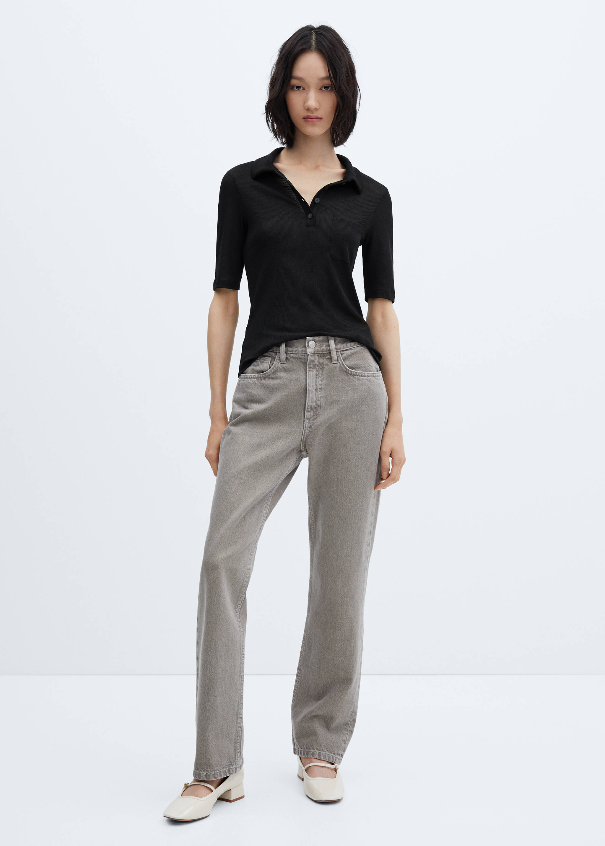 Поло с короткими рукавами и пуговицами - Общий план