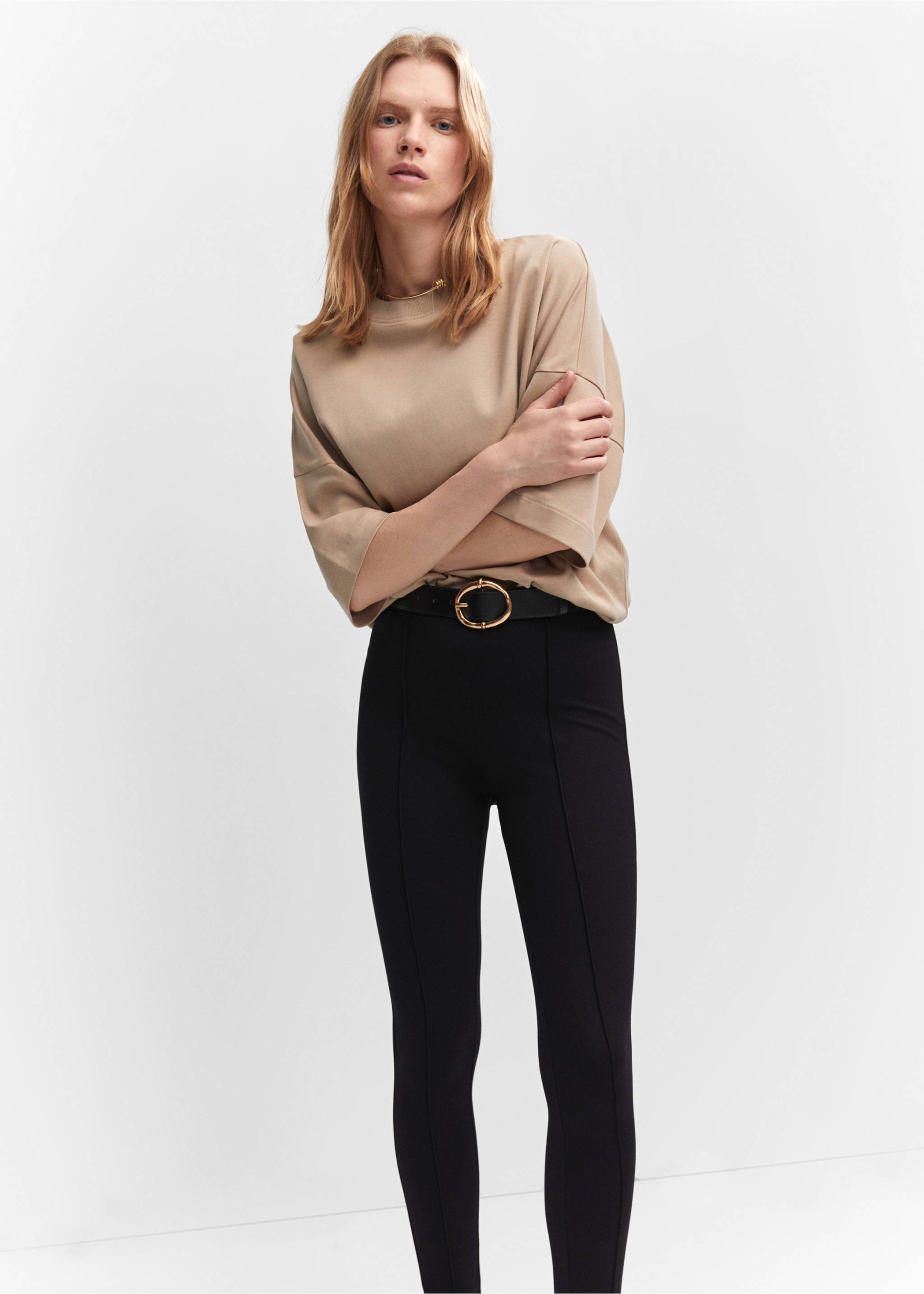 Legging skinny pinces - Détail de l'article 2, Noir. Ref: 57074388-00.