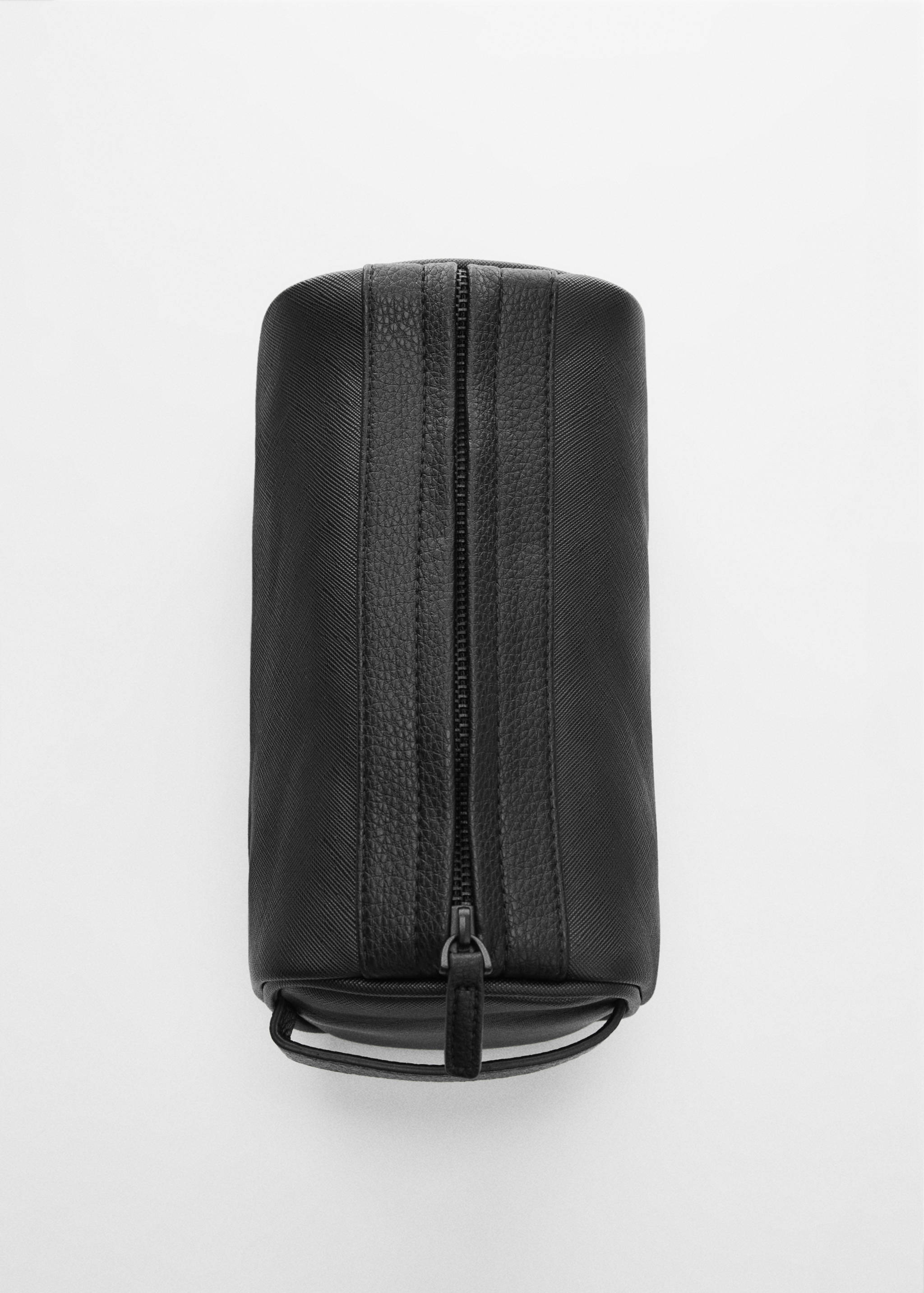 Embossed faux-leather toiletry bag - Details of the article 1